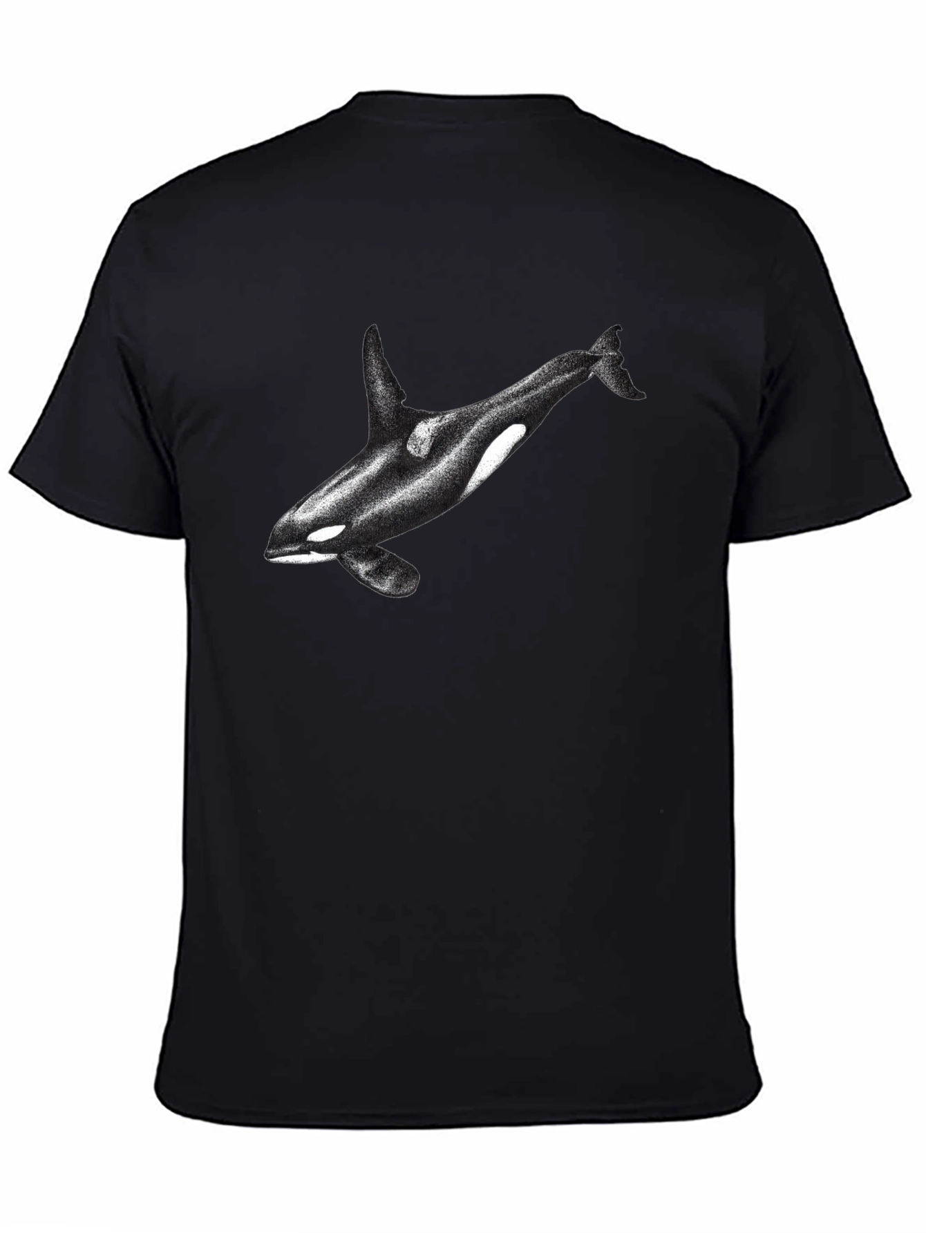 Black Orca Graphic Tee - Black Cotton Blend view 4