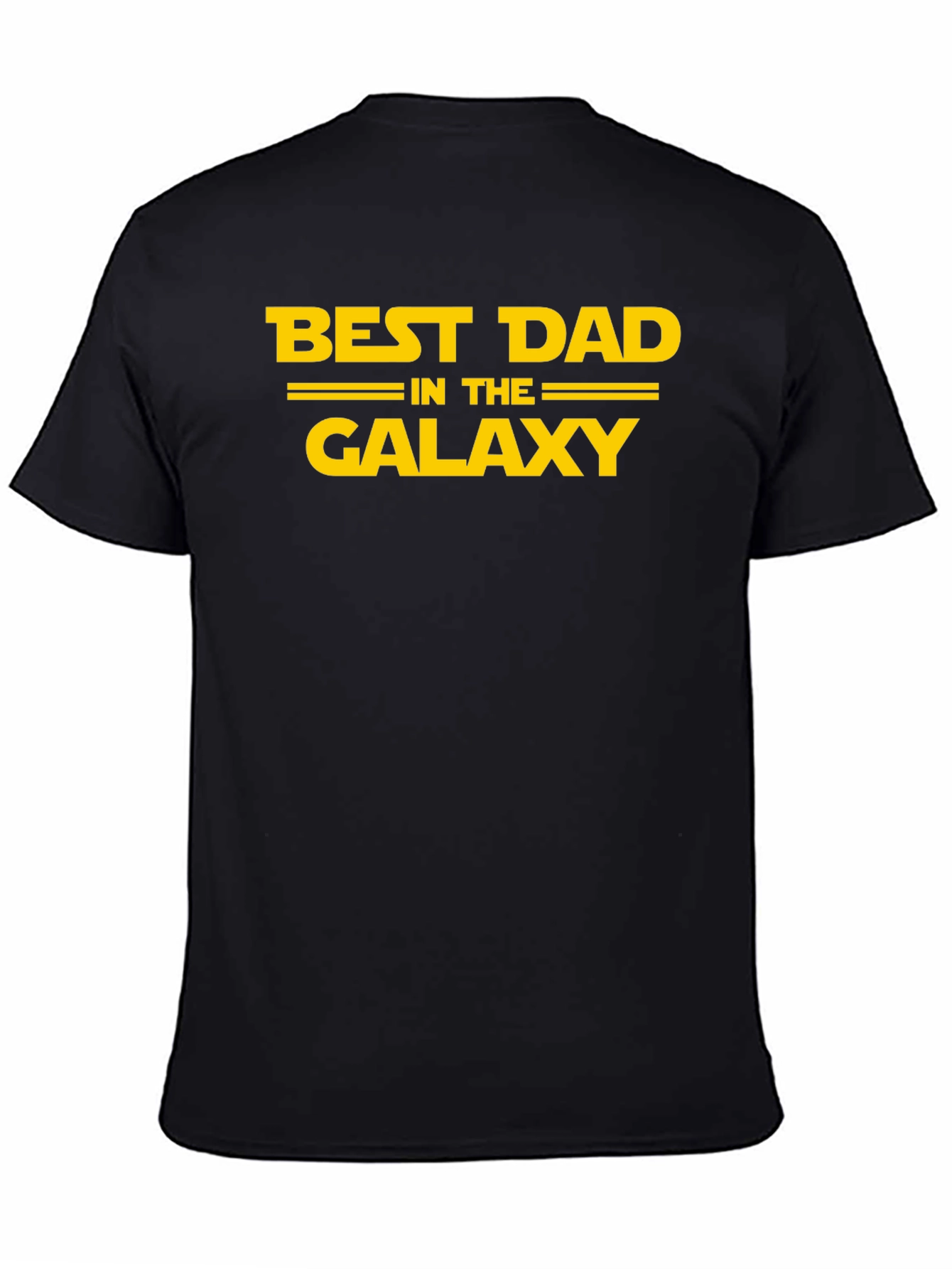 Black Best Dad In The Galaxy T-Shirt view 4