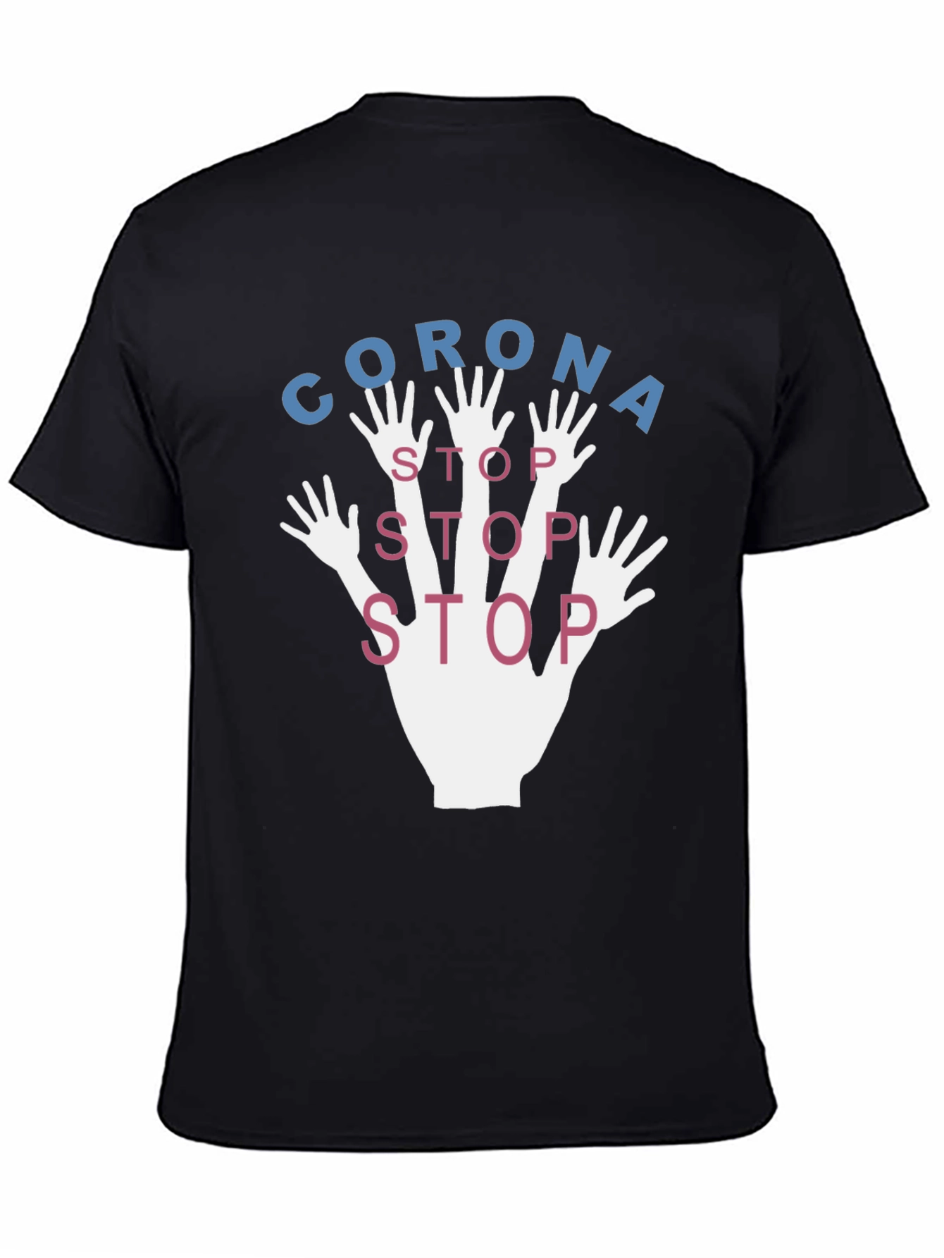 Black Stop Corona Black Graphic Tee view 4