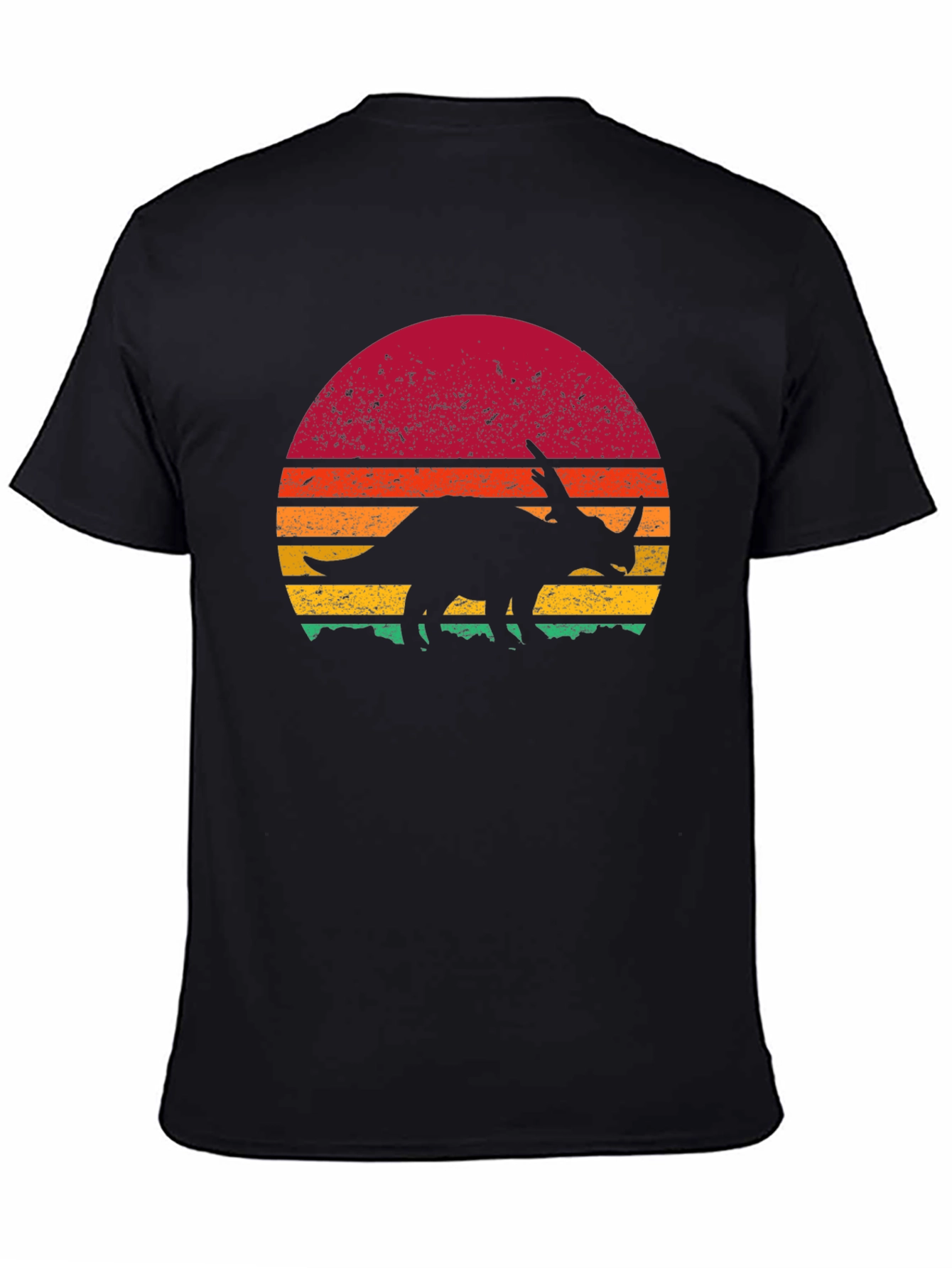 Black Retro Dinosaur Graphic Tee view 4