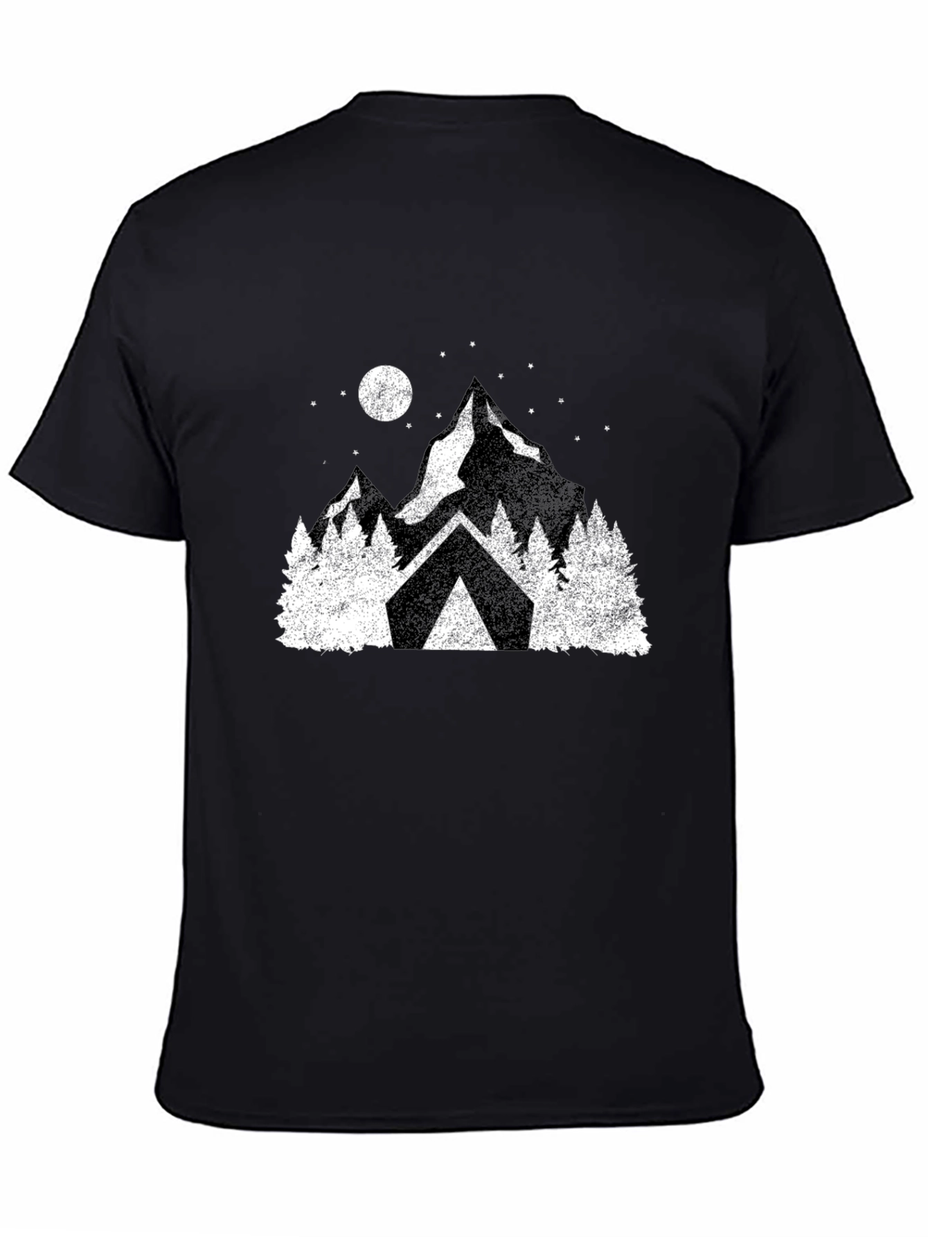Black Mountain Camping Graphic Tee - Black view 4