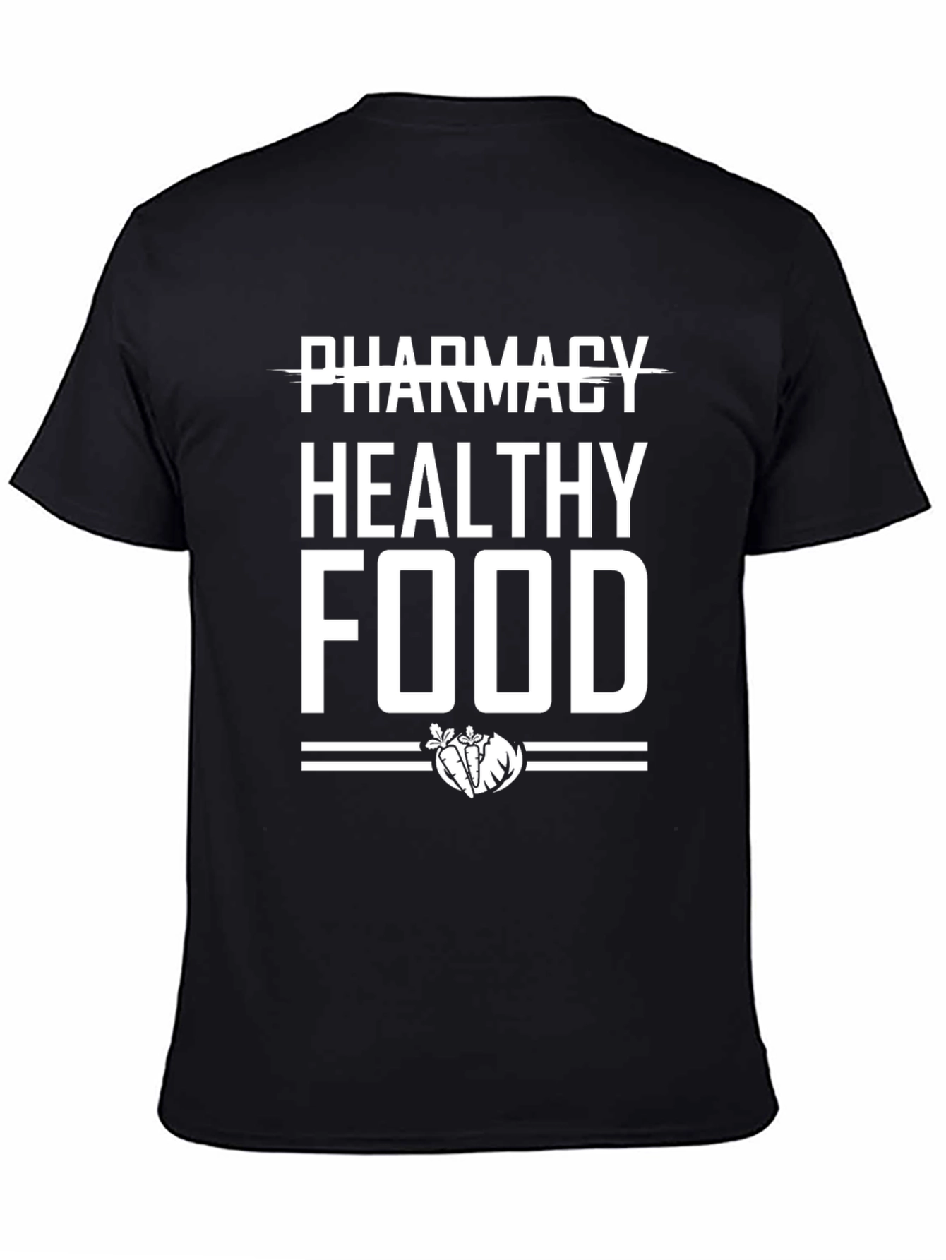 Black Healthy Food T-Shirt - Eat Well! view 4