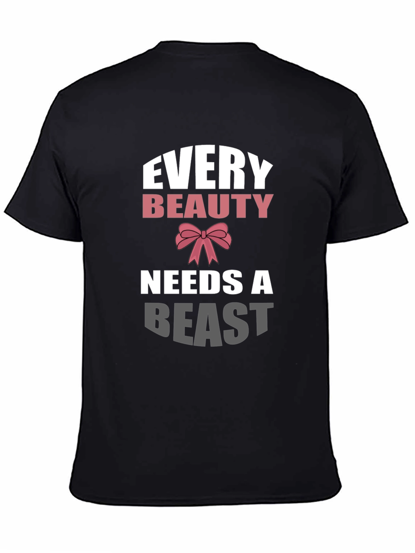 Black Every Beauty Needs a Beast Graphic Tee view 4