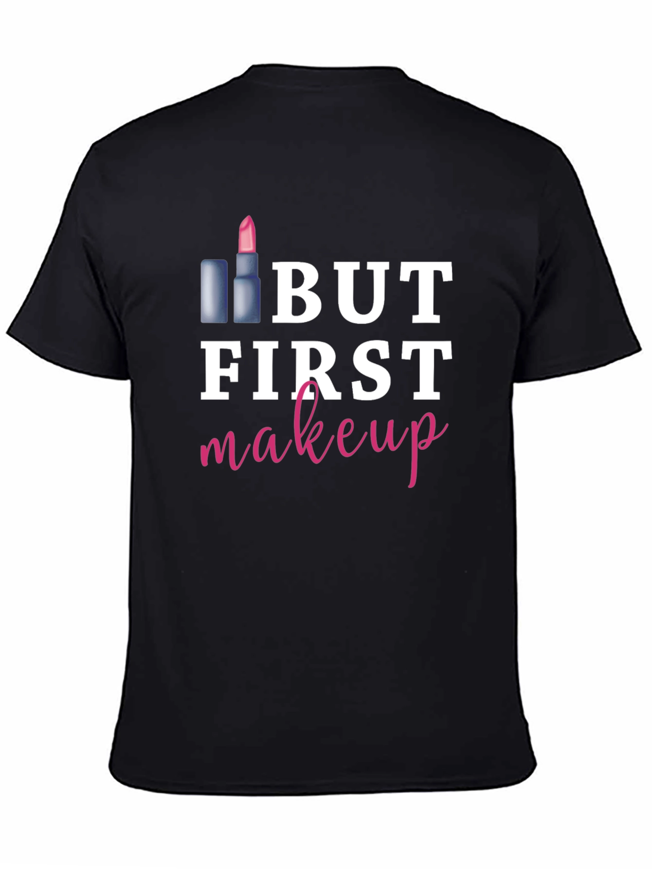 Black But First Makeup Graphic Tee Shirt view 4