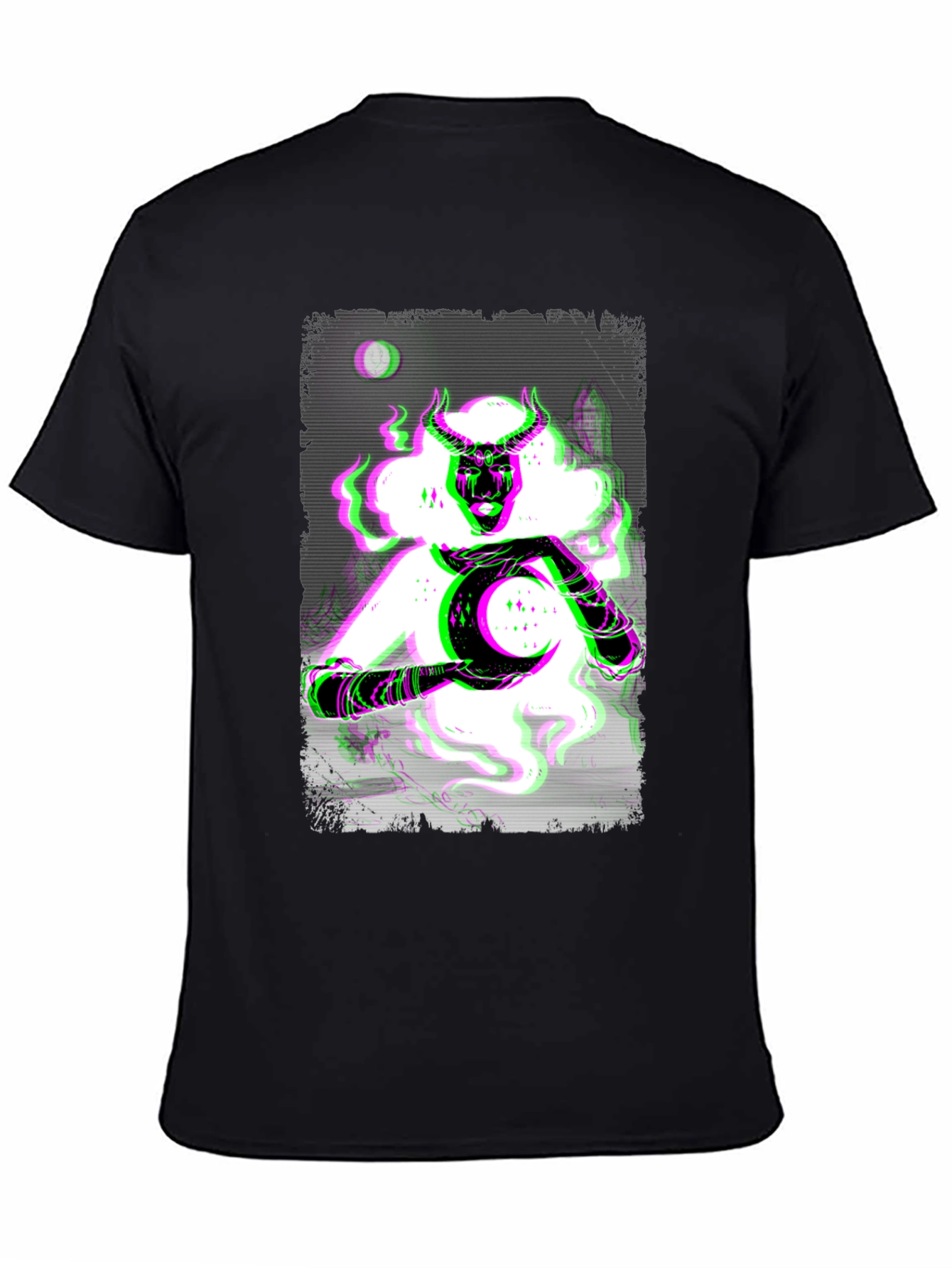 Black Mystic Woman Graphic Print T-Shirt view 4