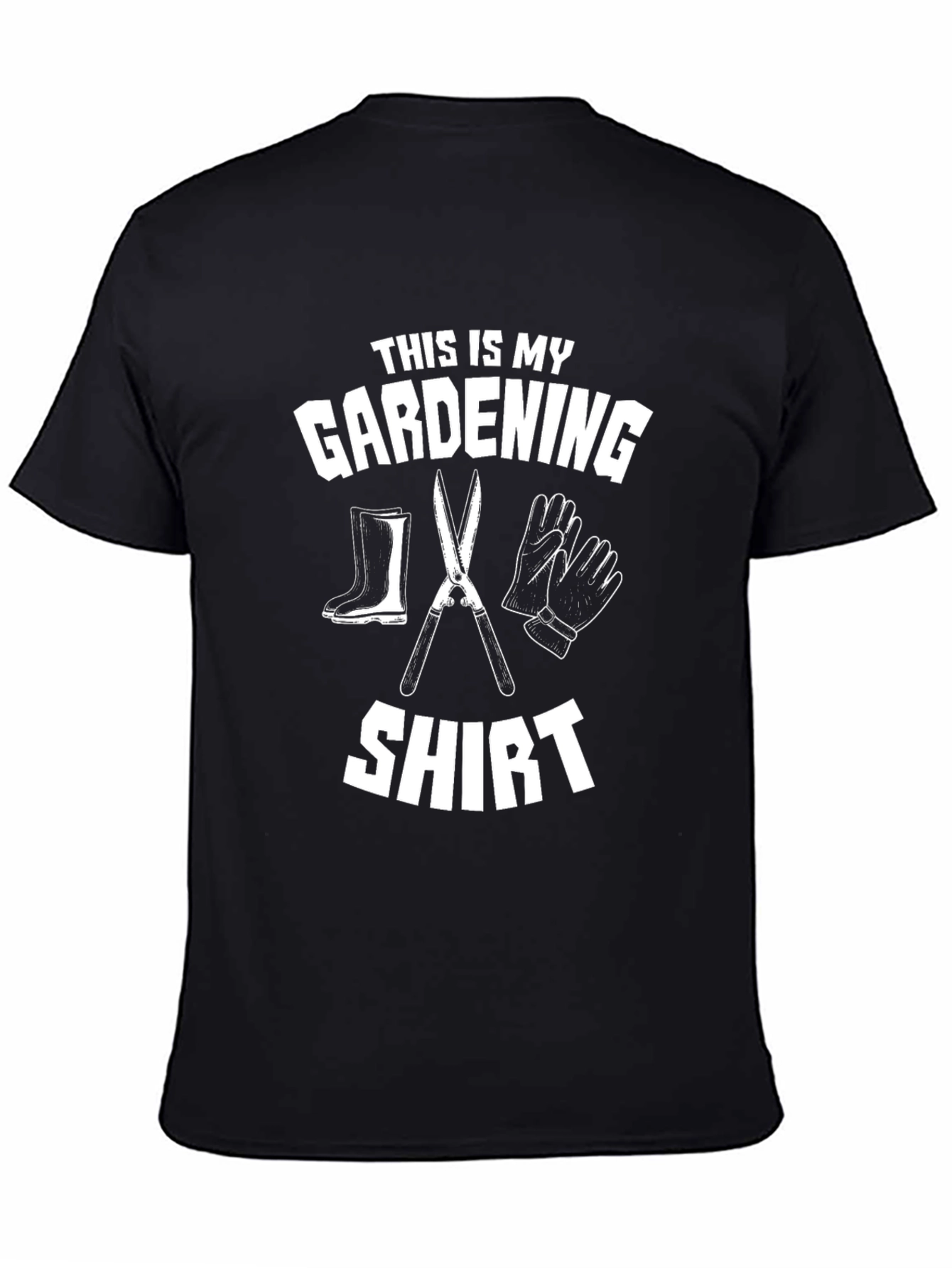 Black Gardening Shirt - Gardener T-Shirt view 4