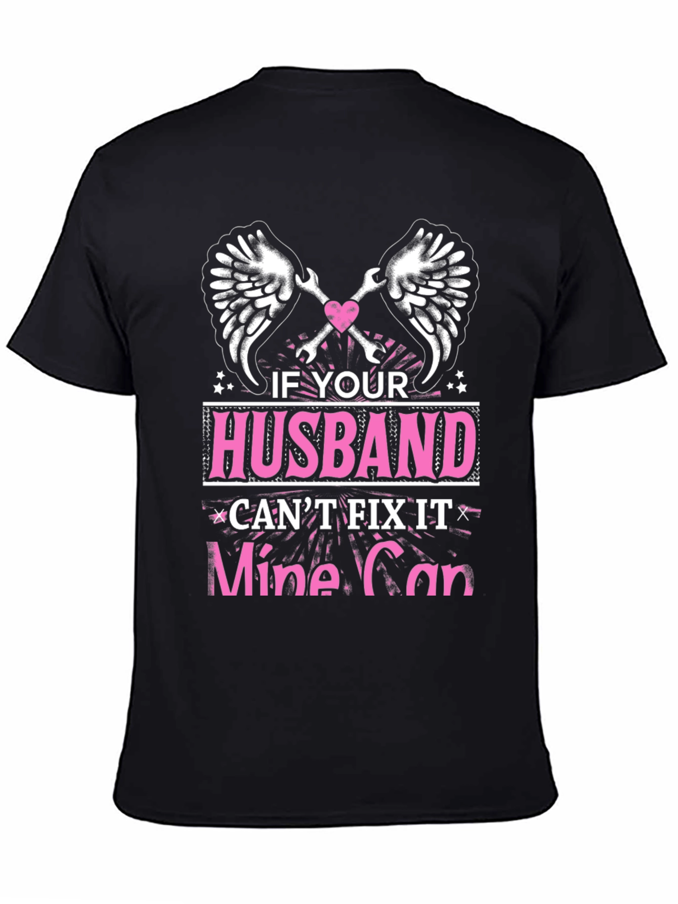 Black Husband Can't Fix It? Mine Can T-Shirt view 4