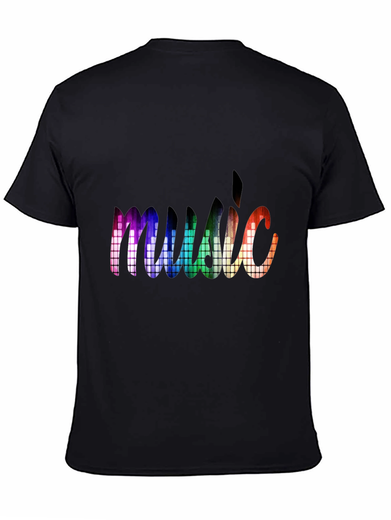 Black Music Graphic Black T-Shirt view 4