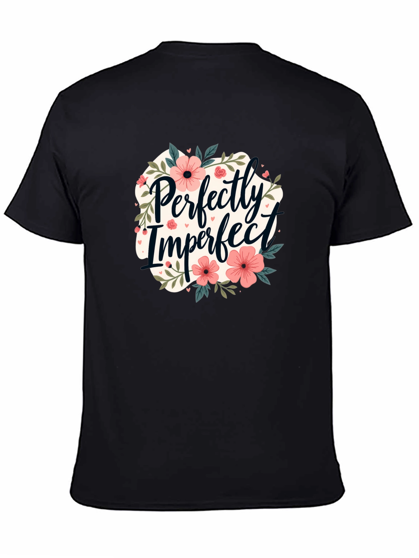 Black Perfectly Imperfect Floral T-Shirt - Unisex view 4
