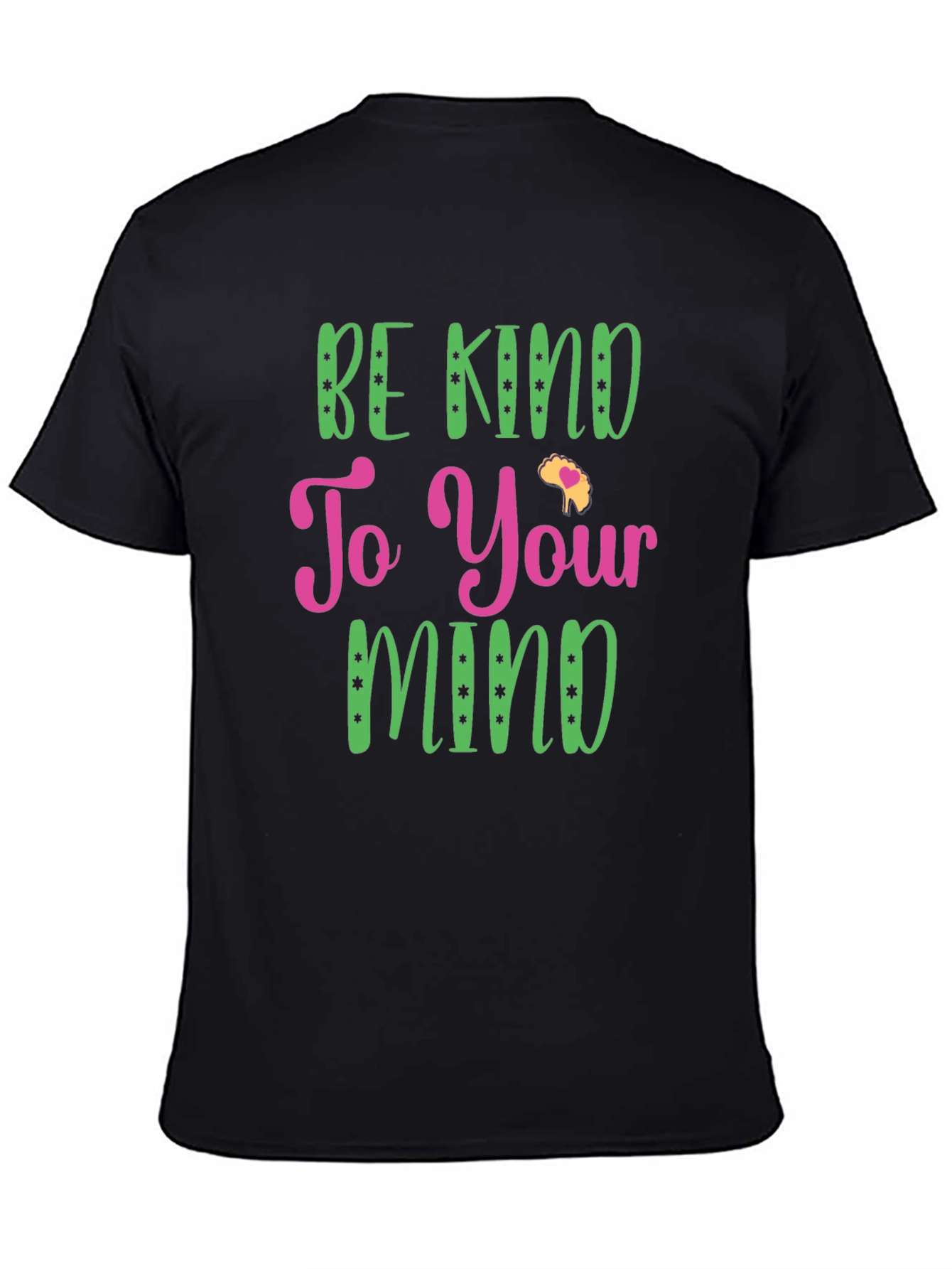 Black Be Kind to Your Mind Black Graphic Tee view 4