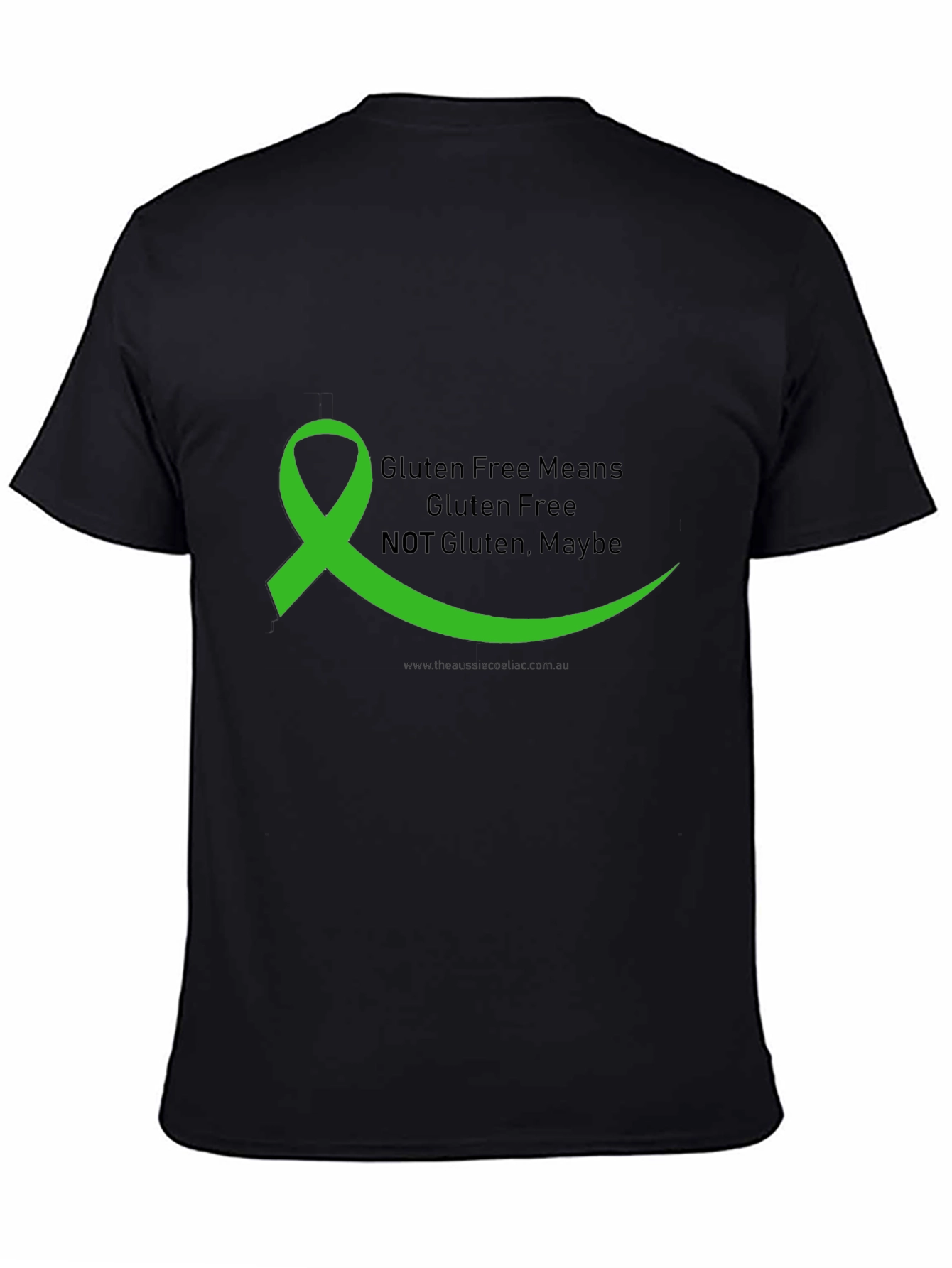Gluten Free Awareness T-Shirt - Green Ribbon Design - 4