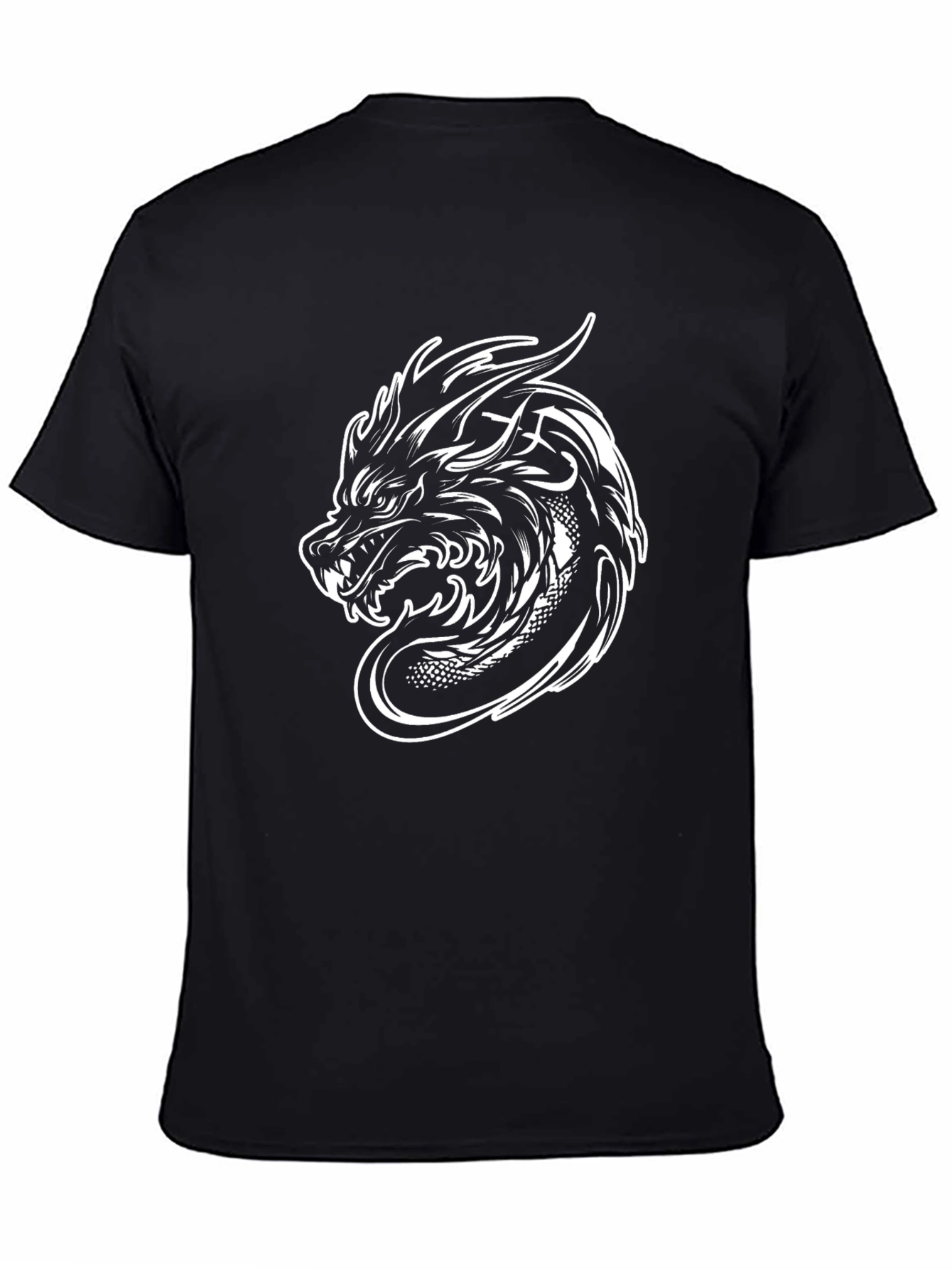 Black Dragon Graphic Tee - Black Cotton Comfort view 4