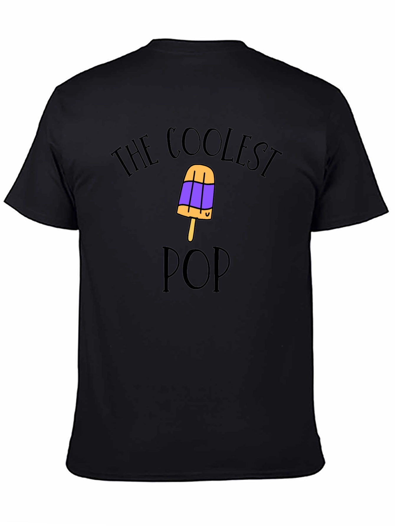 Black Coolest Pop Graphic Black Tee view 4