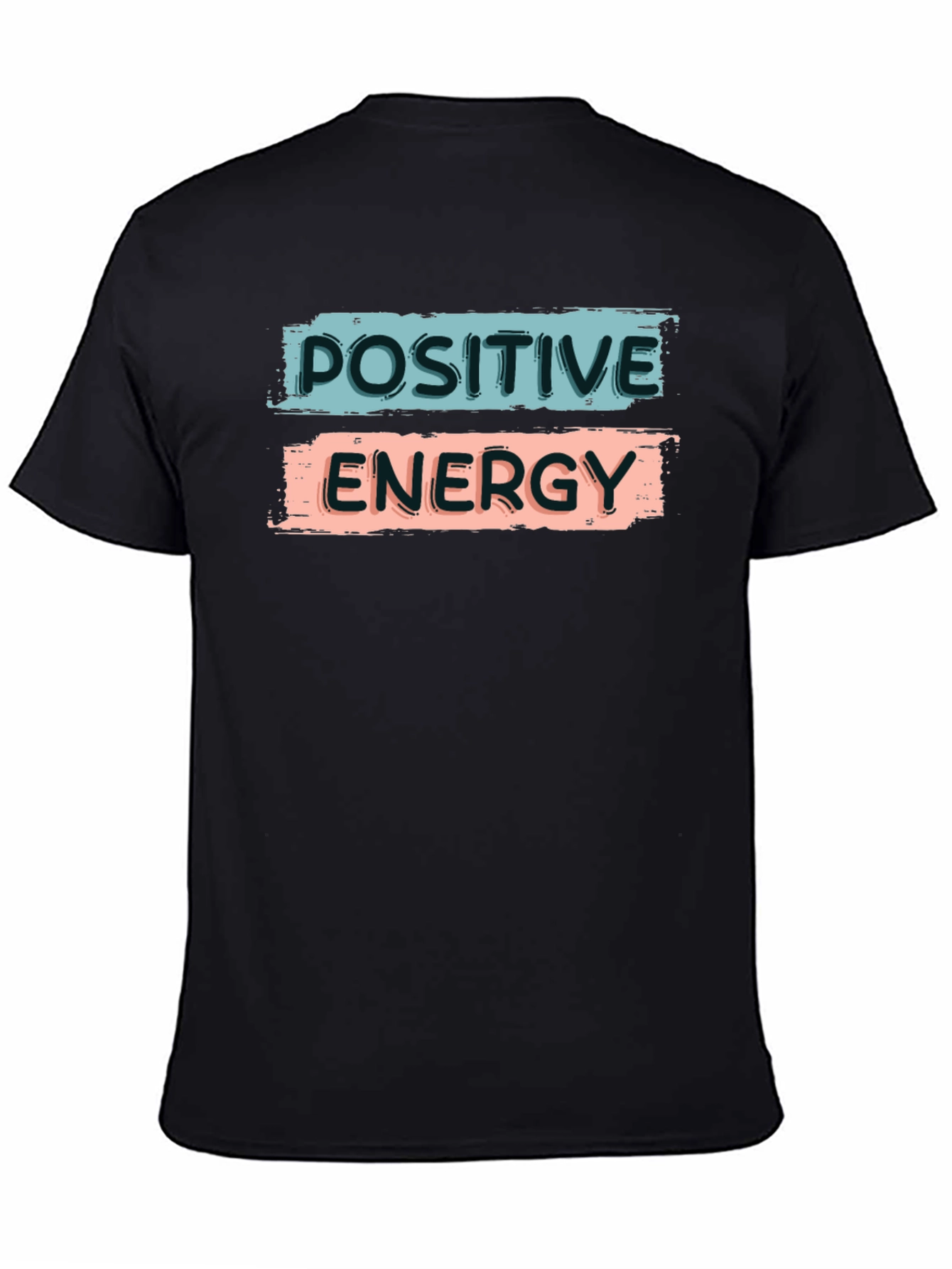Black Positive Energy Graphic Tee - Unisex Soft Cotton T-Shirt view 4
