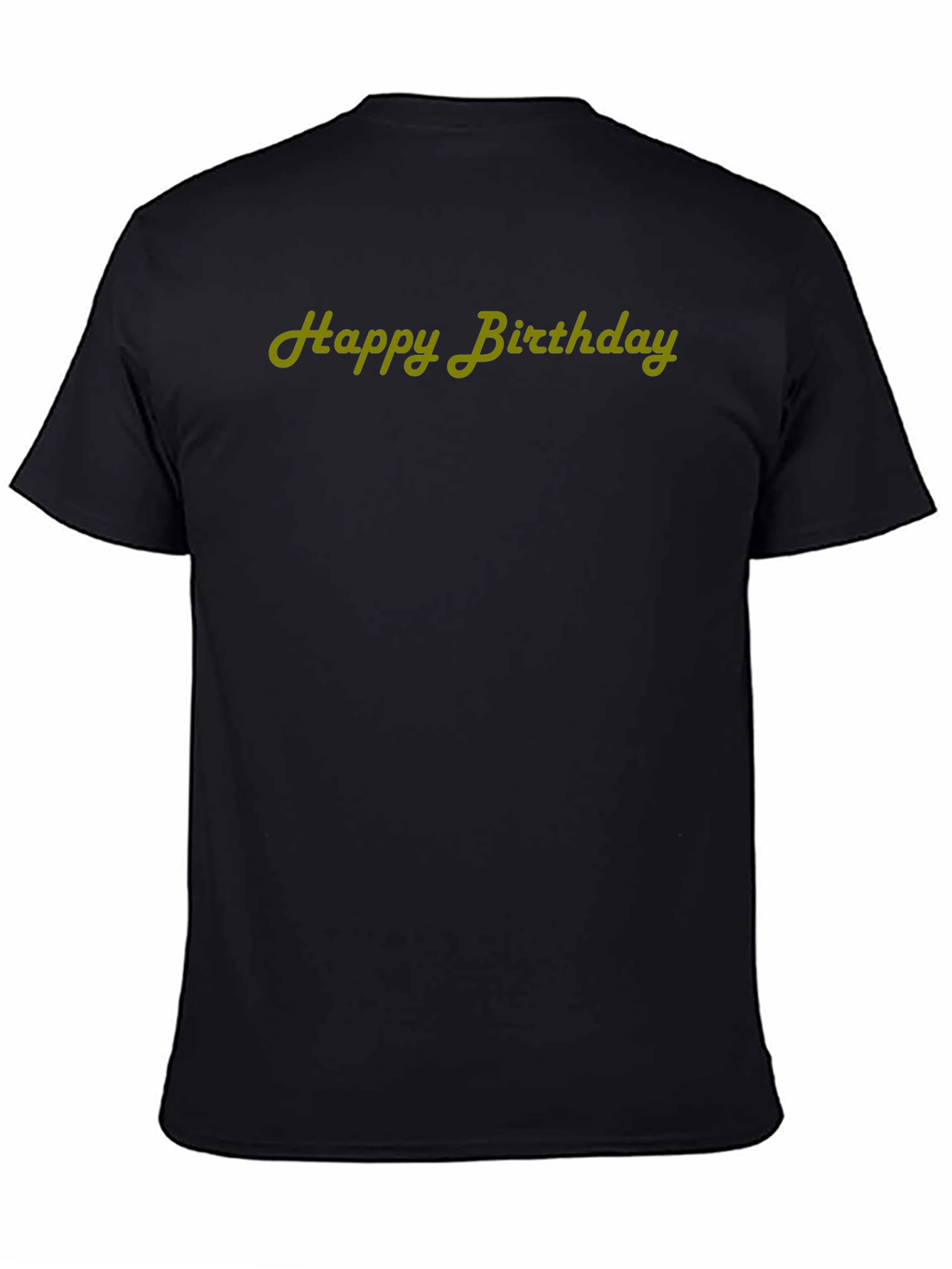 Black Happy Birthday Black T-Shirt - Unique Design view 4