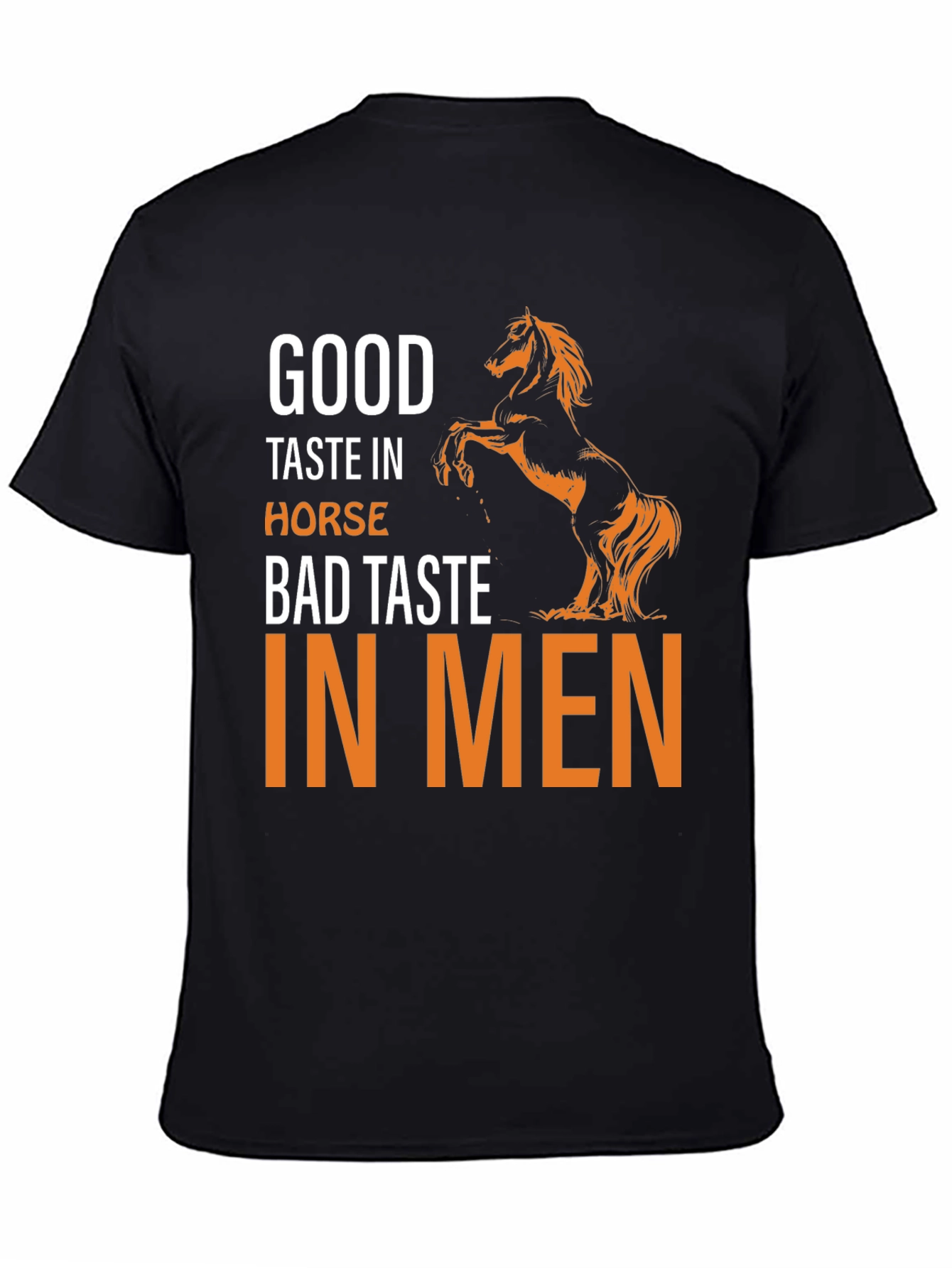 Black Humorous Horse Lover T-Shirt view 4