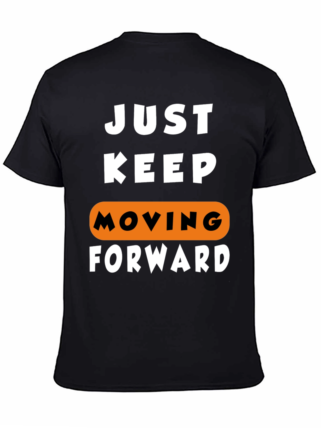 Black Just Keep Moving Forward Graphic Tee view 4
