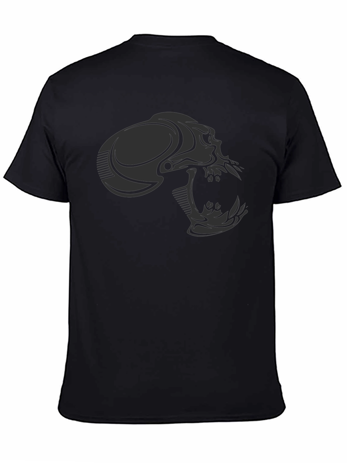 Black Skull Predator T-Shirt - Dark Graphic Tee view 4