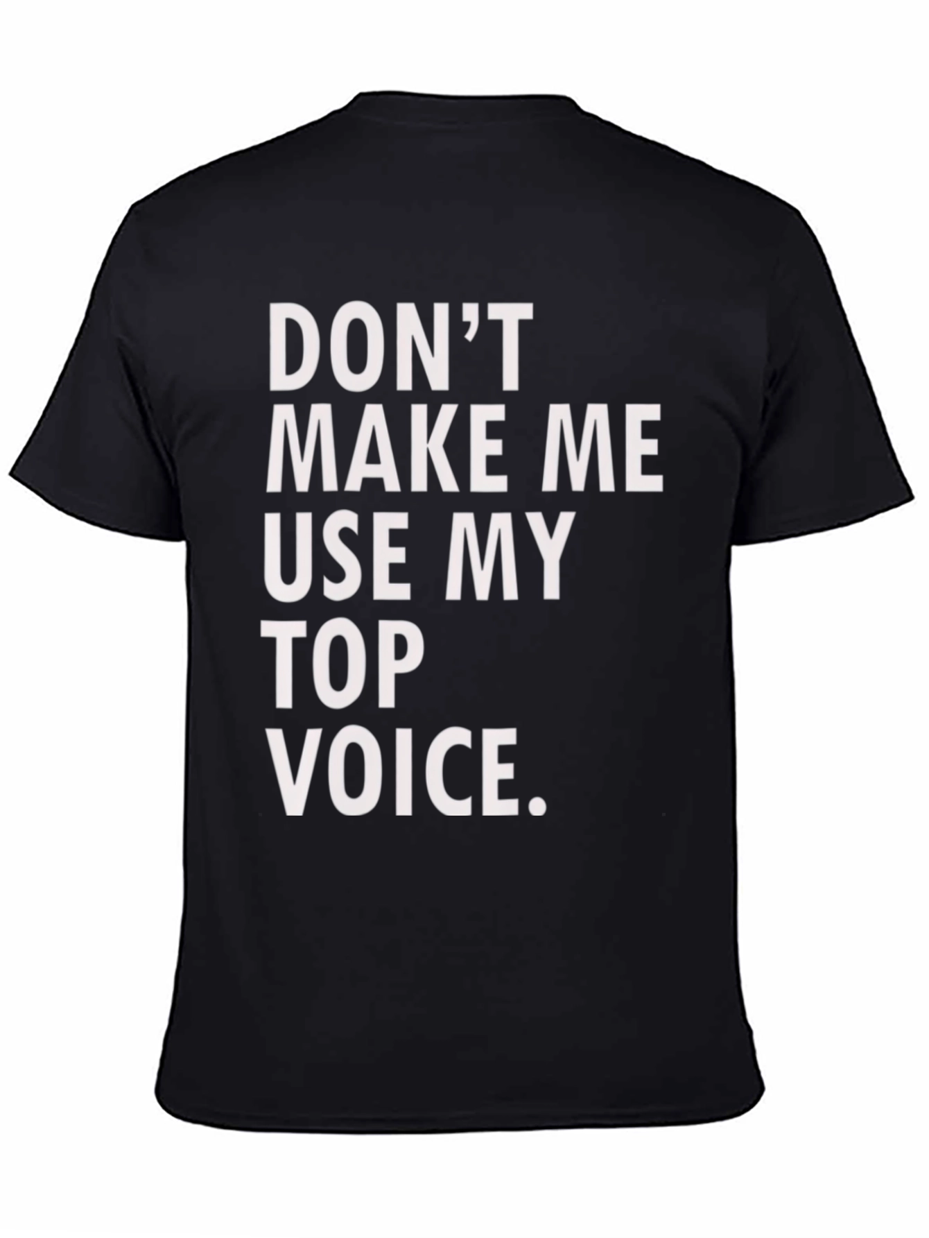 Black Funny Top Voice Black T-Shirt view 4