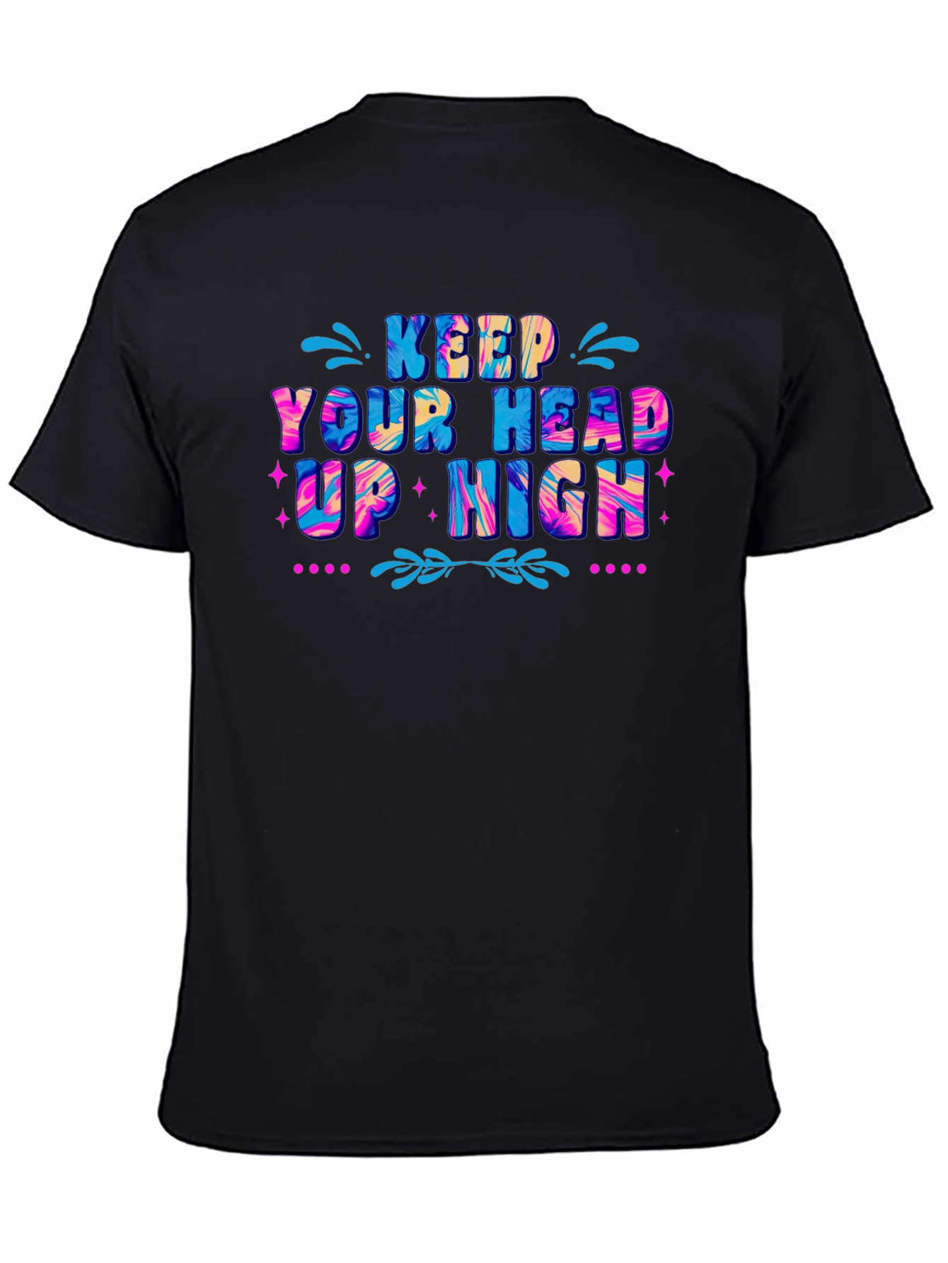 Black Keep Your Head Up High Graphic T-Shirt - Black view 4