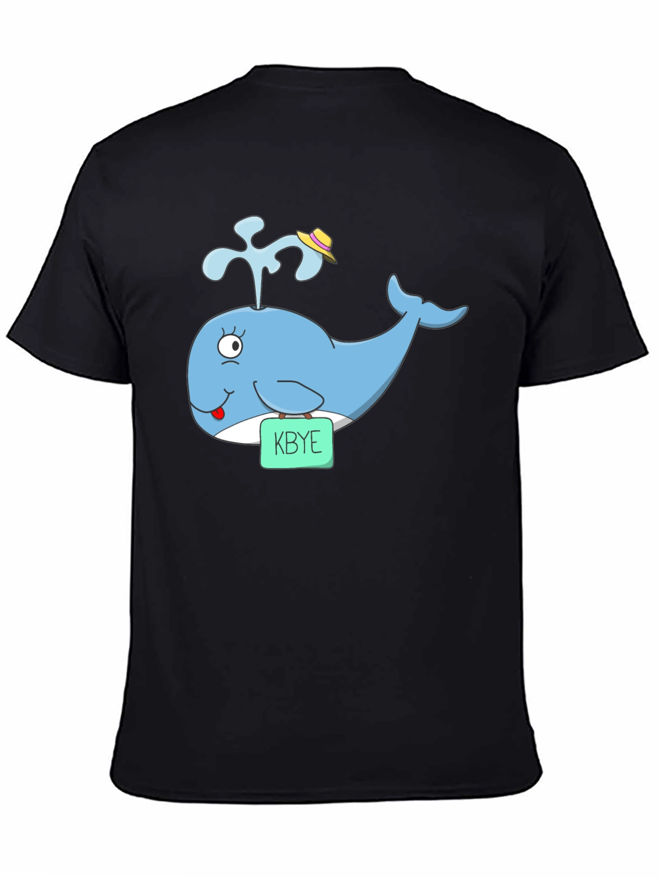 Black Whimsical Whale KBYE Graphic Tee view 4