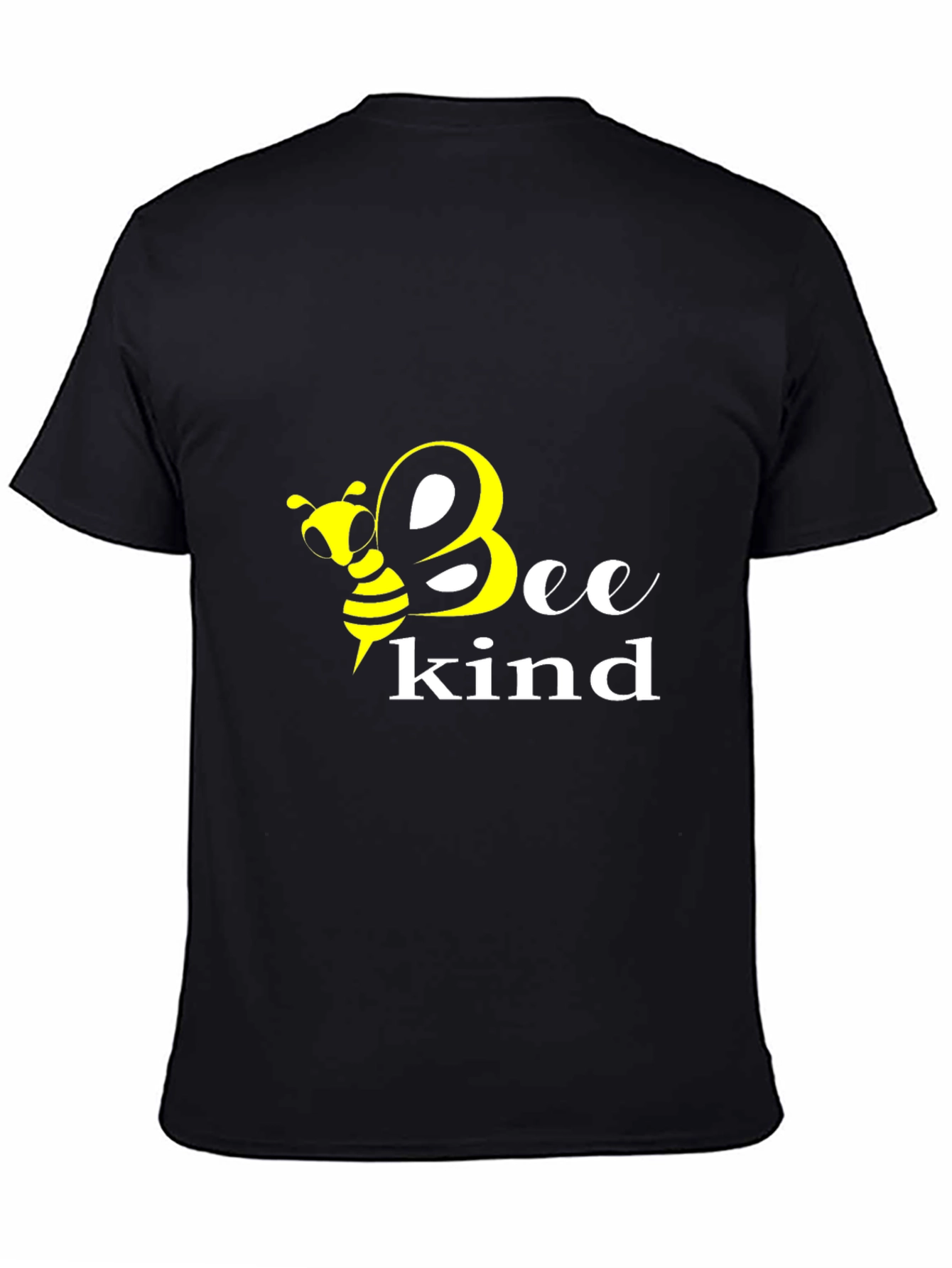 Black Bee Kind Graphic Tee - Black Cotton T-Shirt view 4