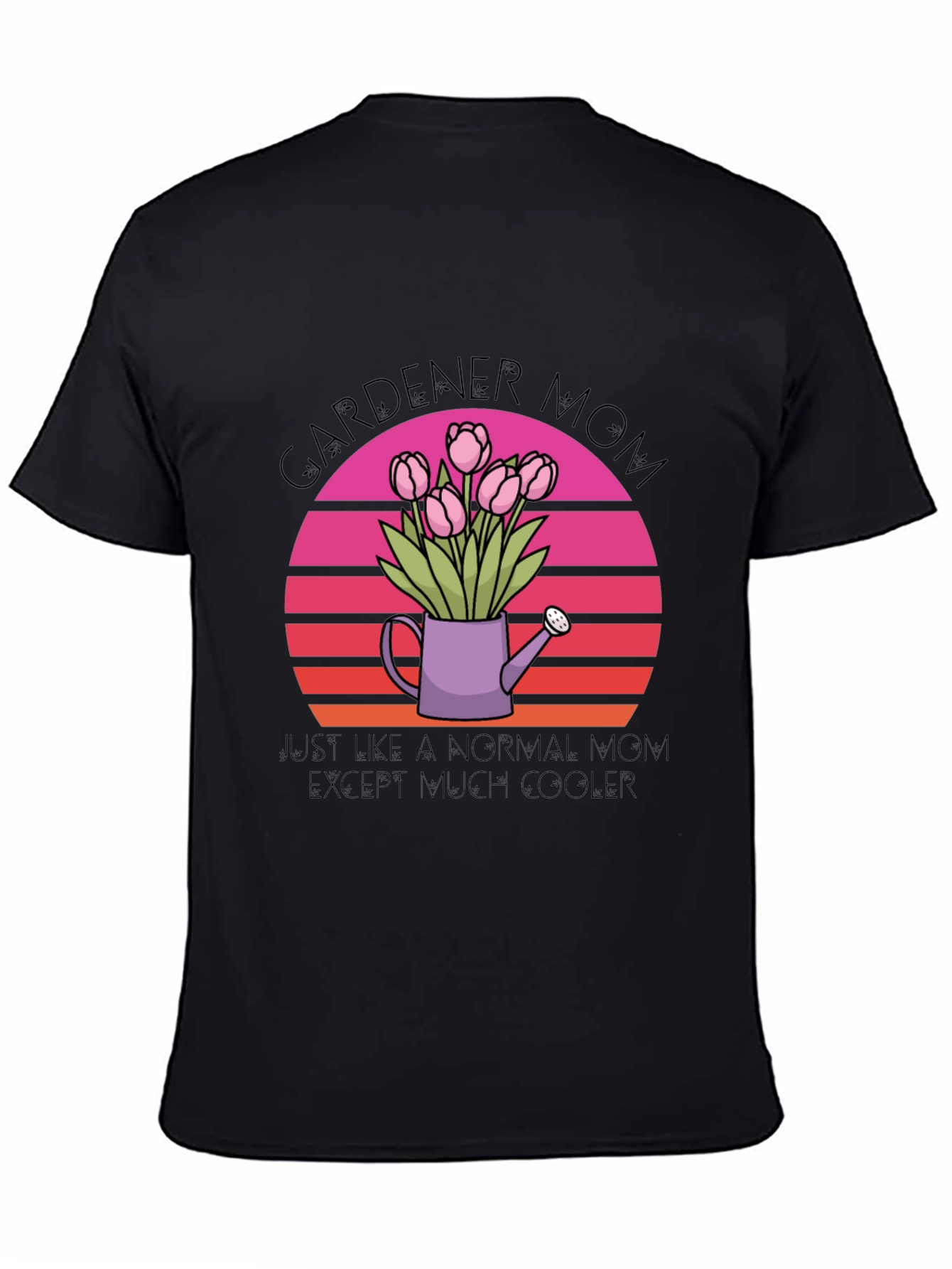 Black Gardener Mom T-Shirt - Unique Gift for Plant Loving Moms view 4