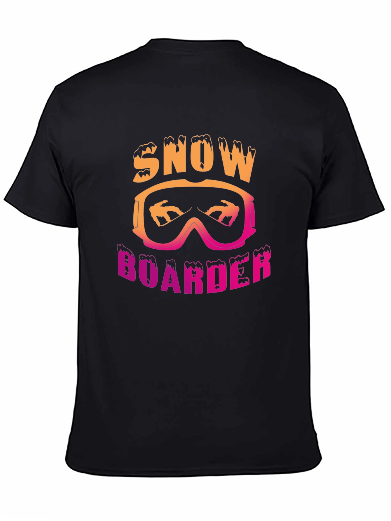 Black Snowboarder Graphic Tee - Black view 4