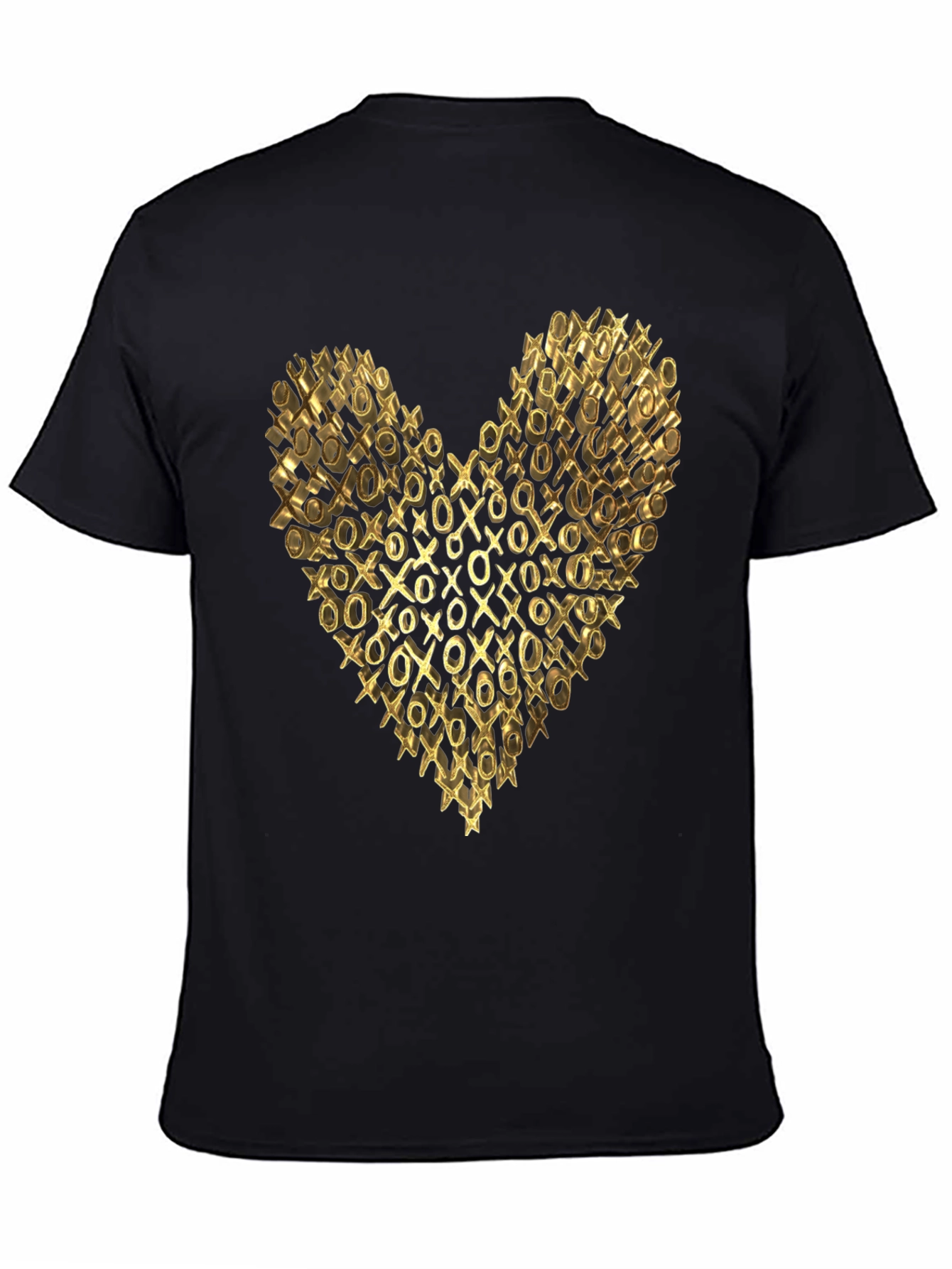 Black Golden XO Heart Black T-Shirt view 4