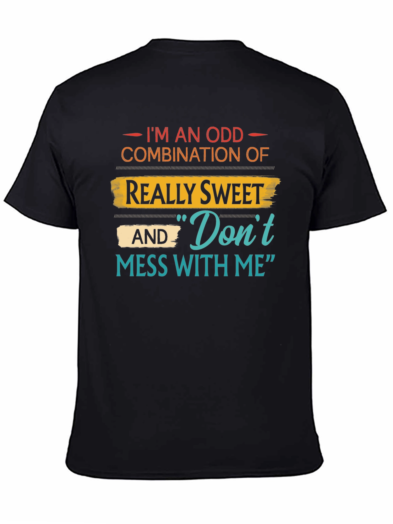 Black Odd Combination T-Shirt: Sweet & Sassy Graphic Tee view 4