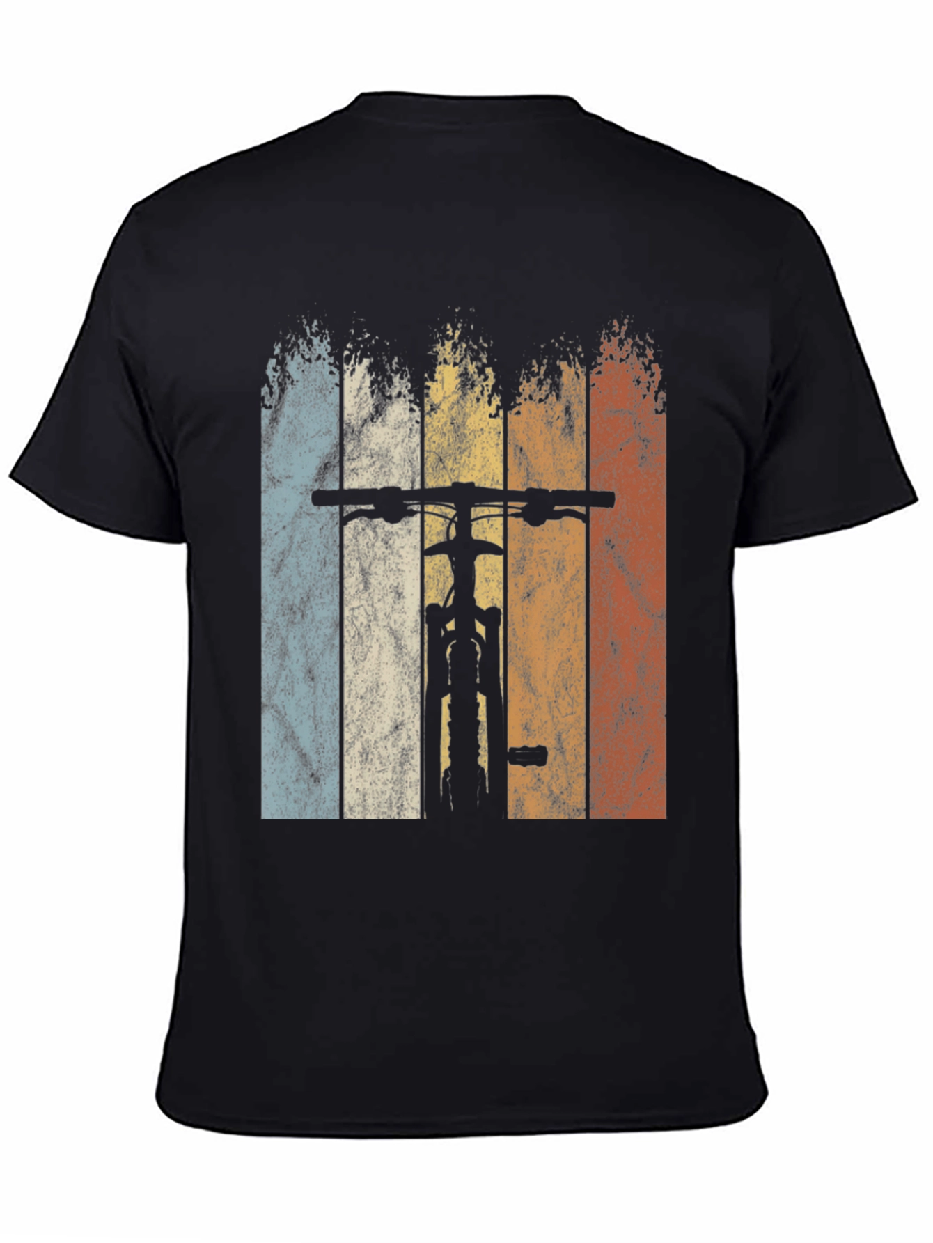 Black Vintage Mountain Bike Graphic Tee - Retro Cycling Shirt view 4