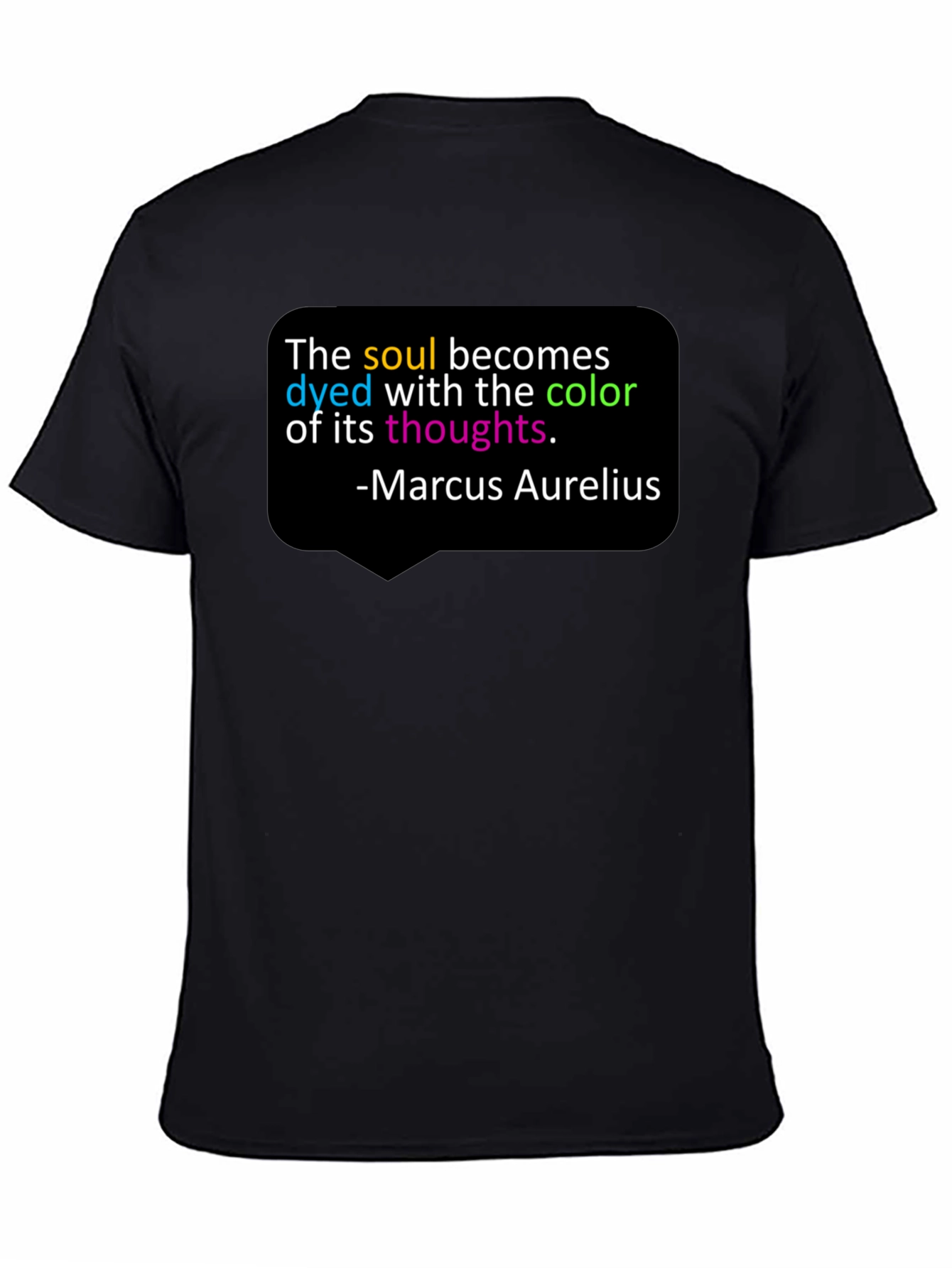 Black Soul Color Marcus Aurelius Graphic Tee view 4