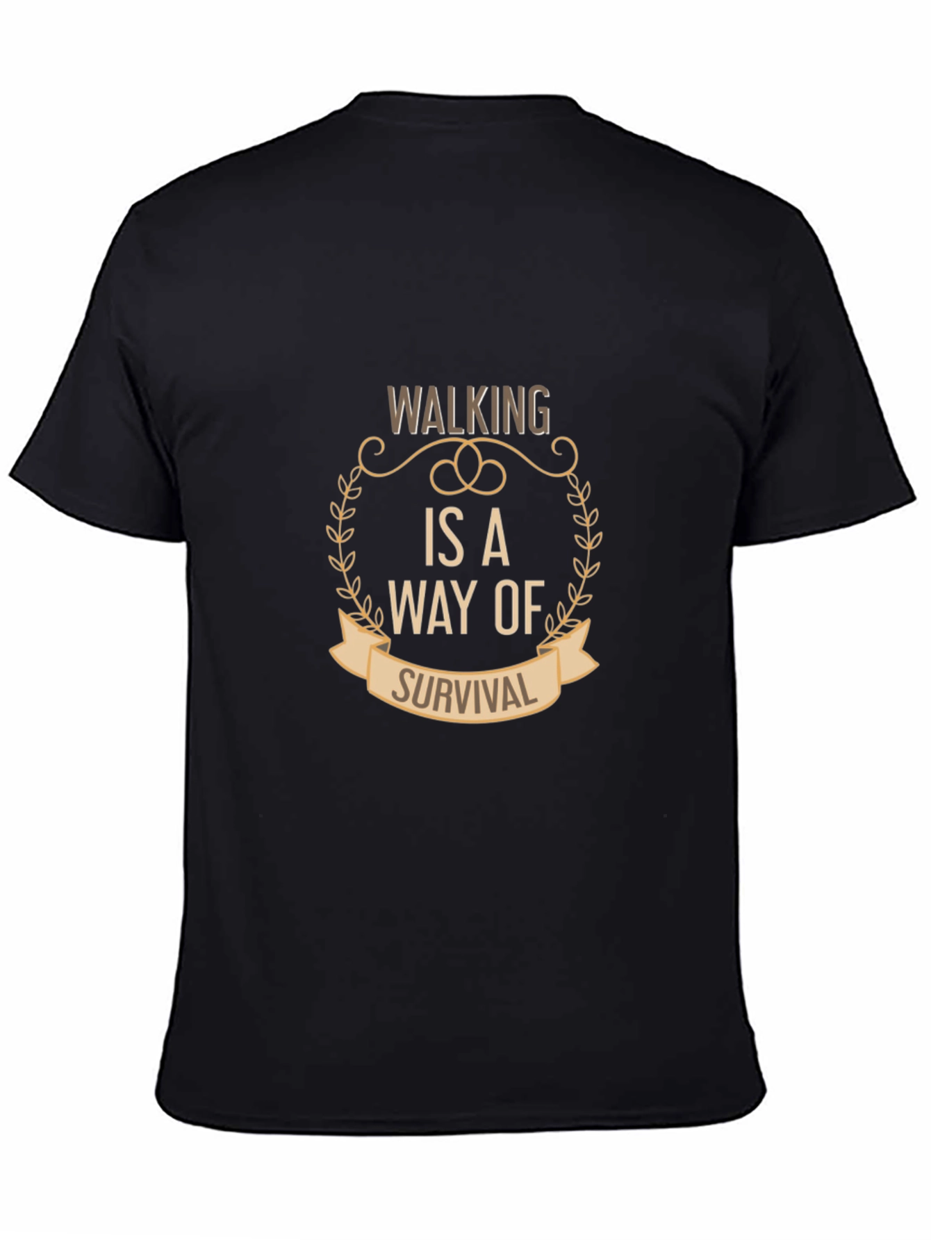 Black Walking Is a Way of Survival Graphic T-Shirt view 4
