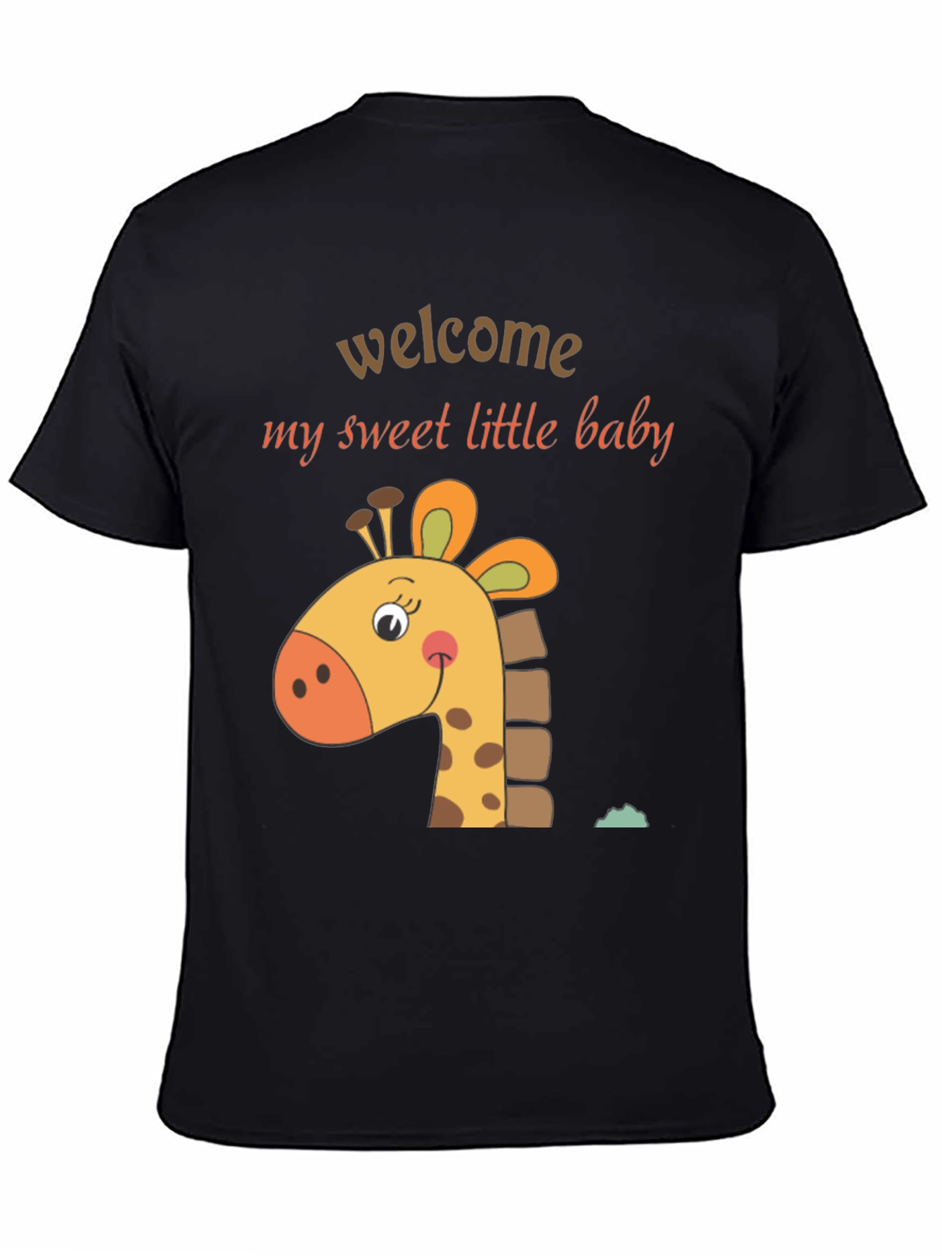 Black Welcome Baby Giraffe Tee view 4