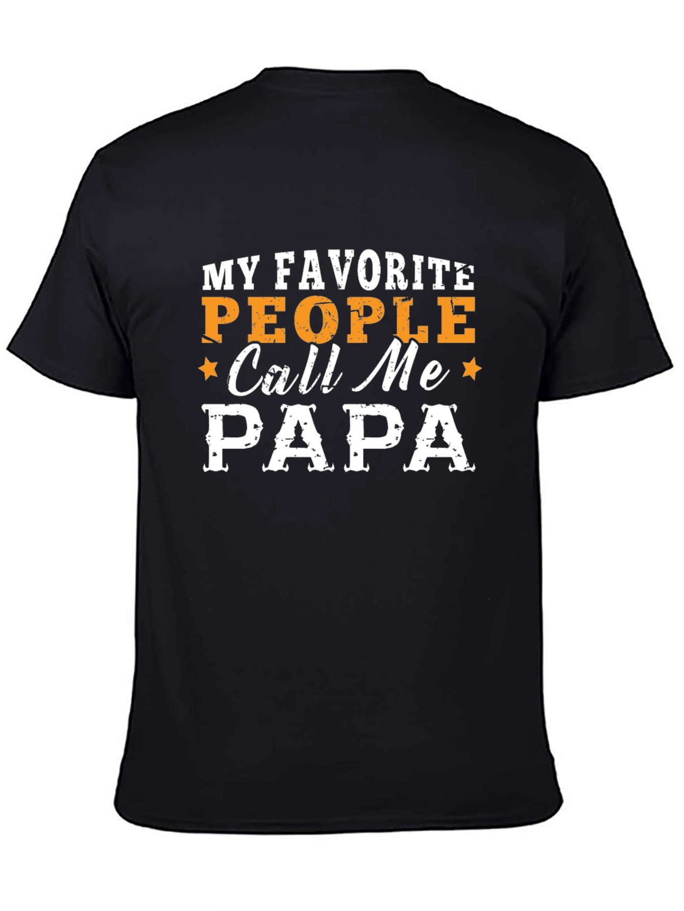 Black My Favorite People Call Me Papa T-Shirt view 4