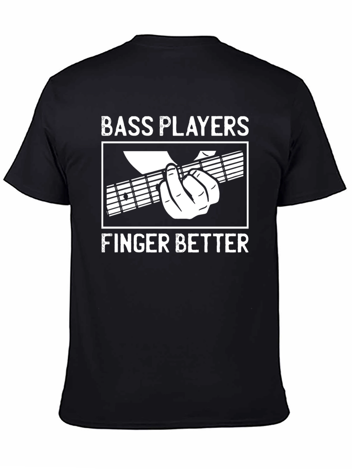Black Bass Players Finger Better Graphic T-Shirt view 4