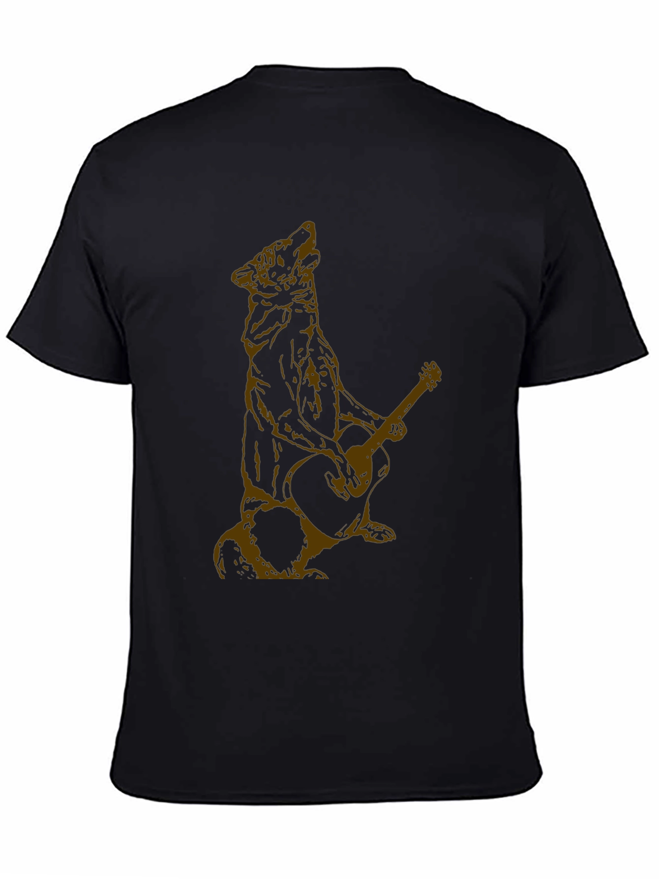 Black Wolf Guitarist Graphic Tee view 4