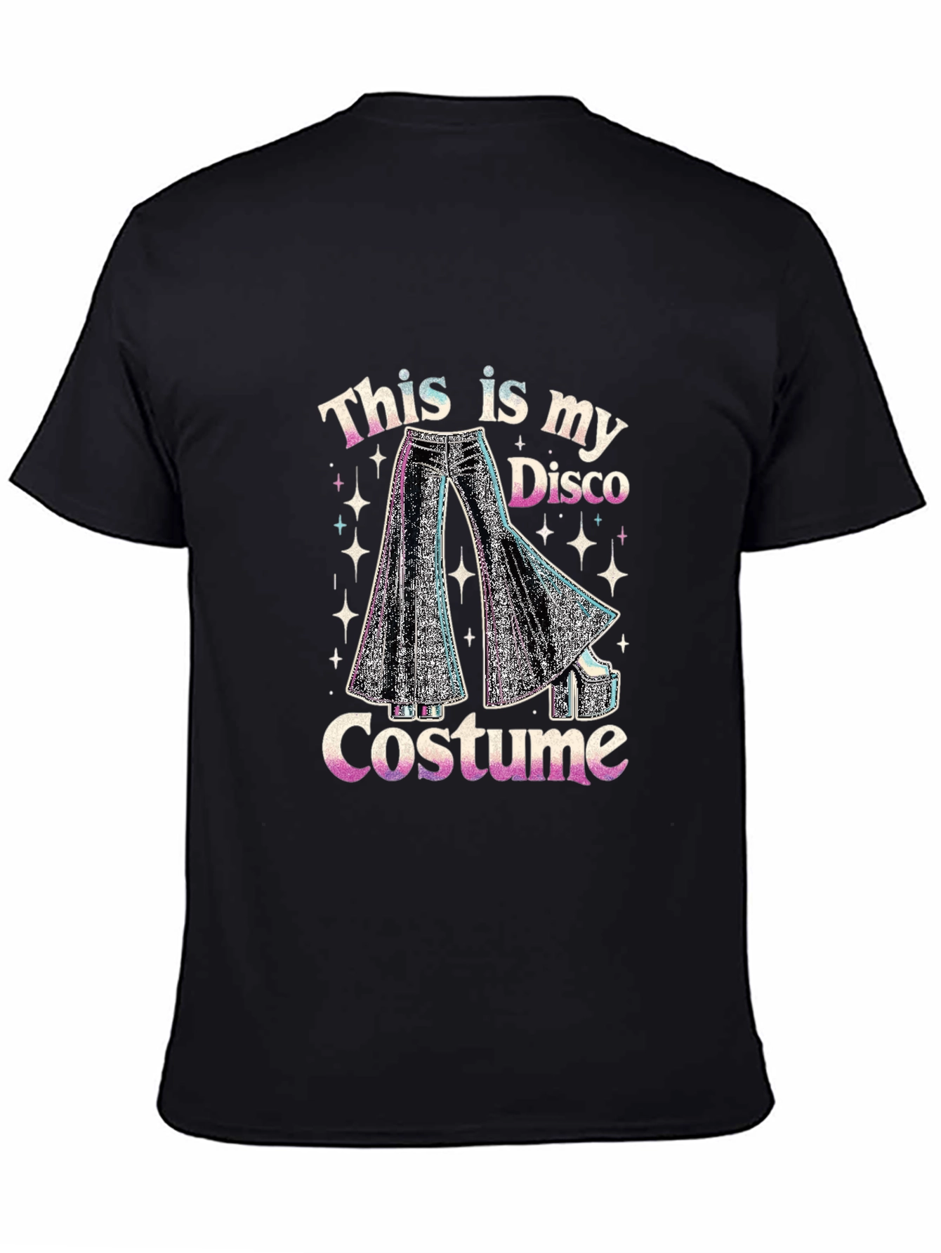 Black Disco Costume T-Shirt view 4