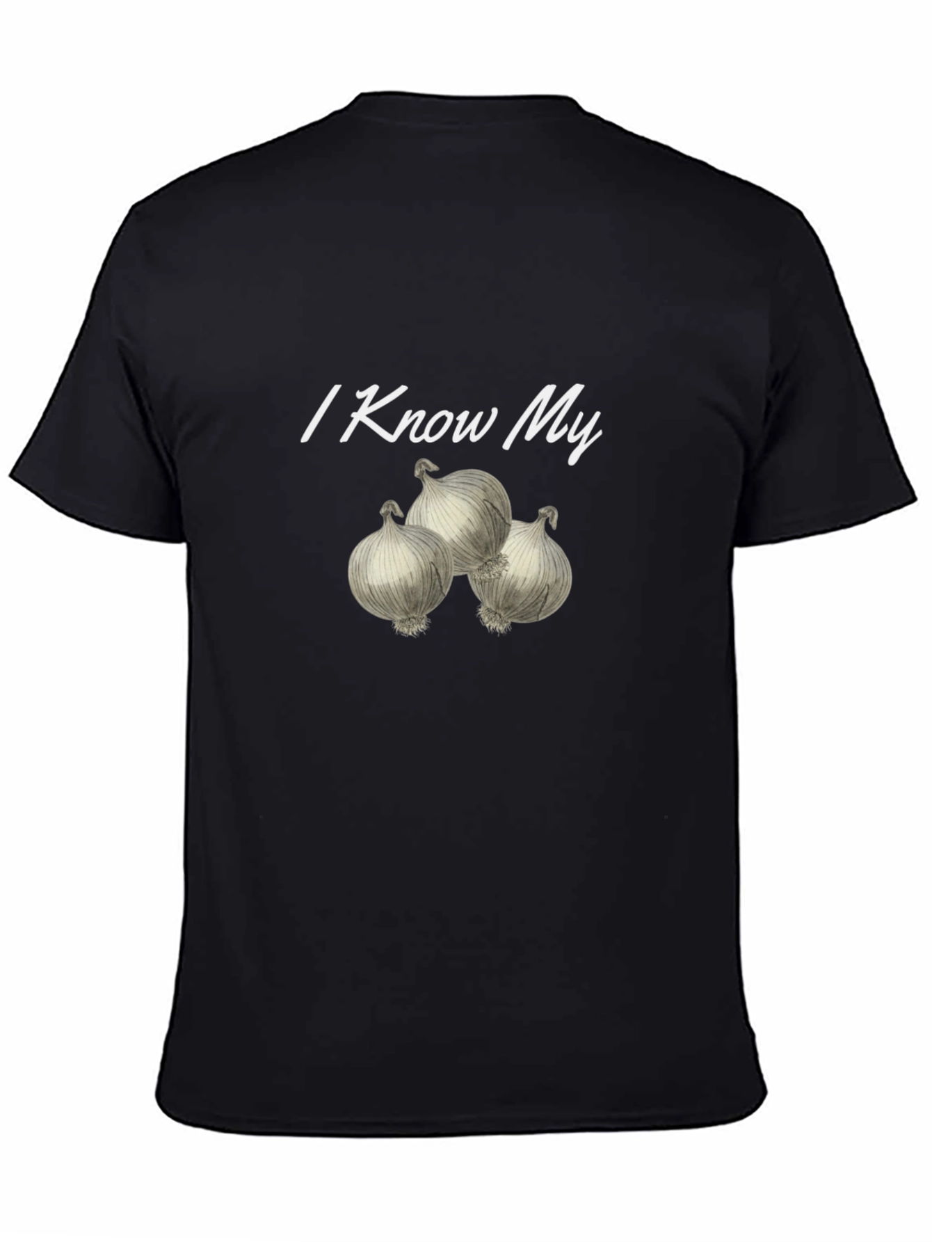 Black I Know My Onions Graphic Tee - Unisex view 4