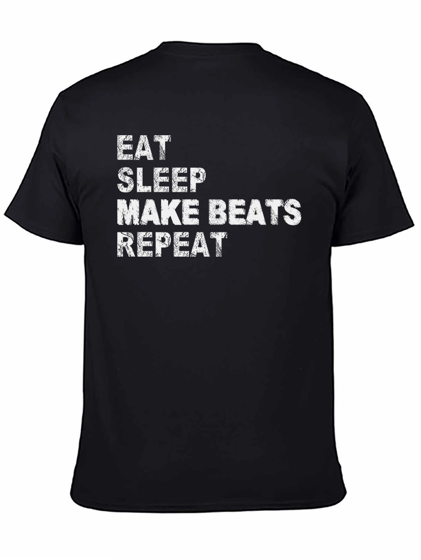 Black Eat Sleep Make Beats Repeat Graphic T-Shirt view 4