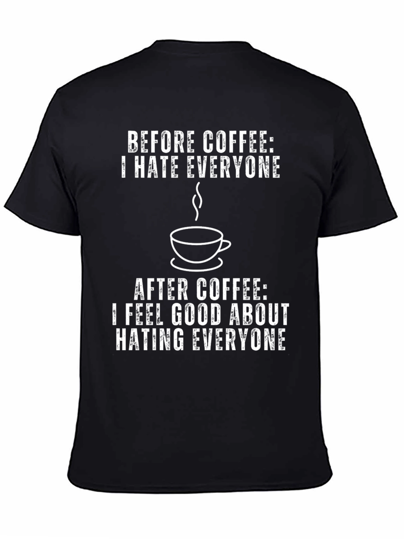 Black Coffee Lover Graphic Tee - Before & After view 4