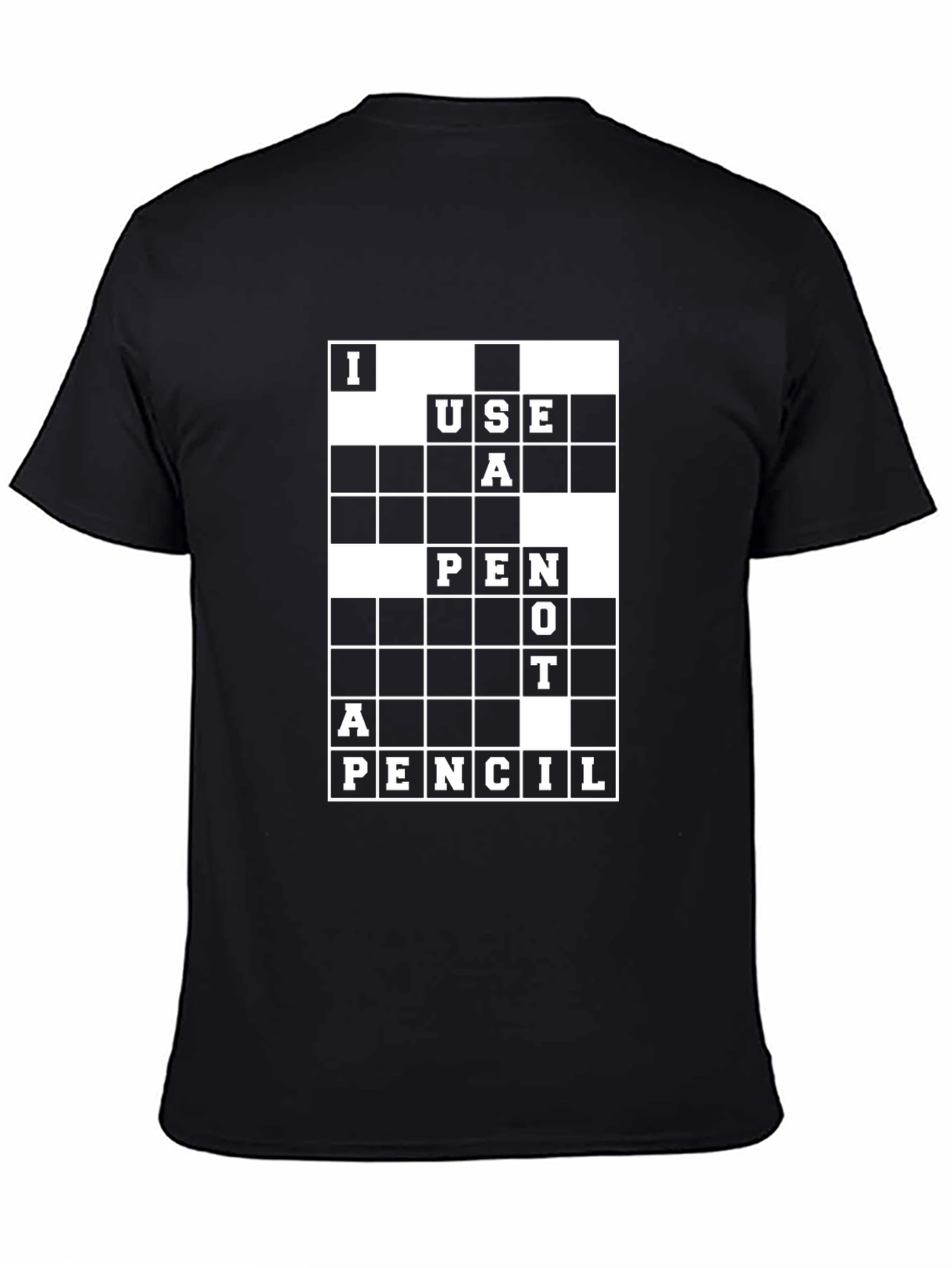 Black I Use a Pen Not a Pencil Graphic Tee view 4