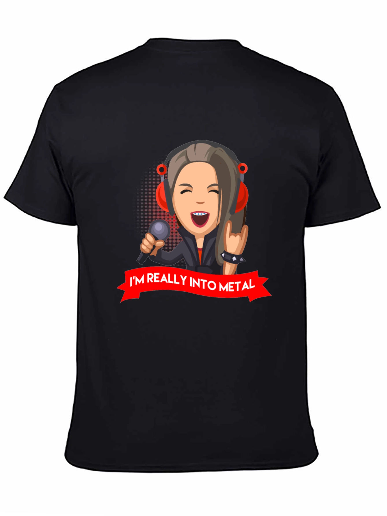 Black I'm Really Into Metal T-Shirt view 4