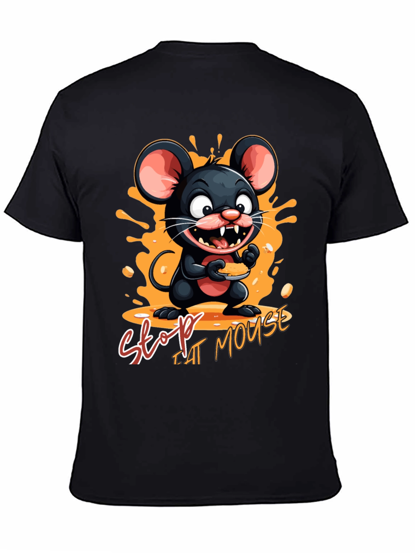 Black Stop That Mouse T-Shirt view 4