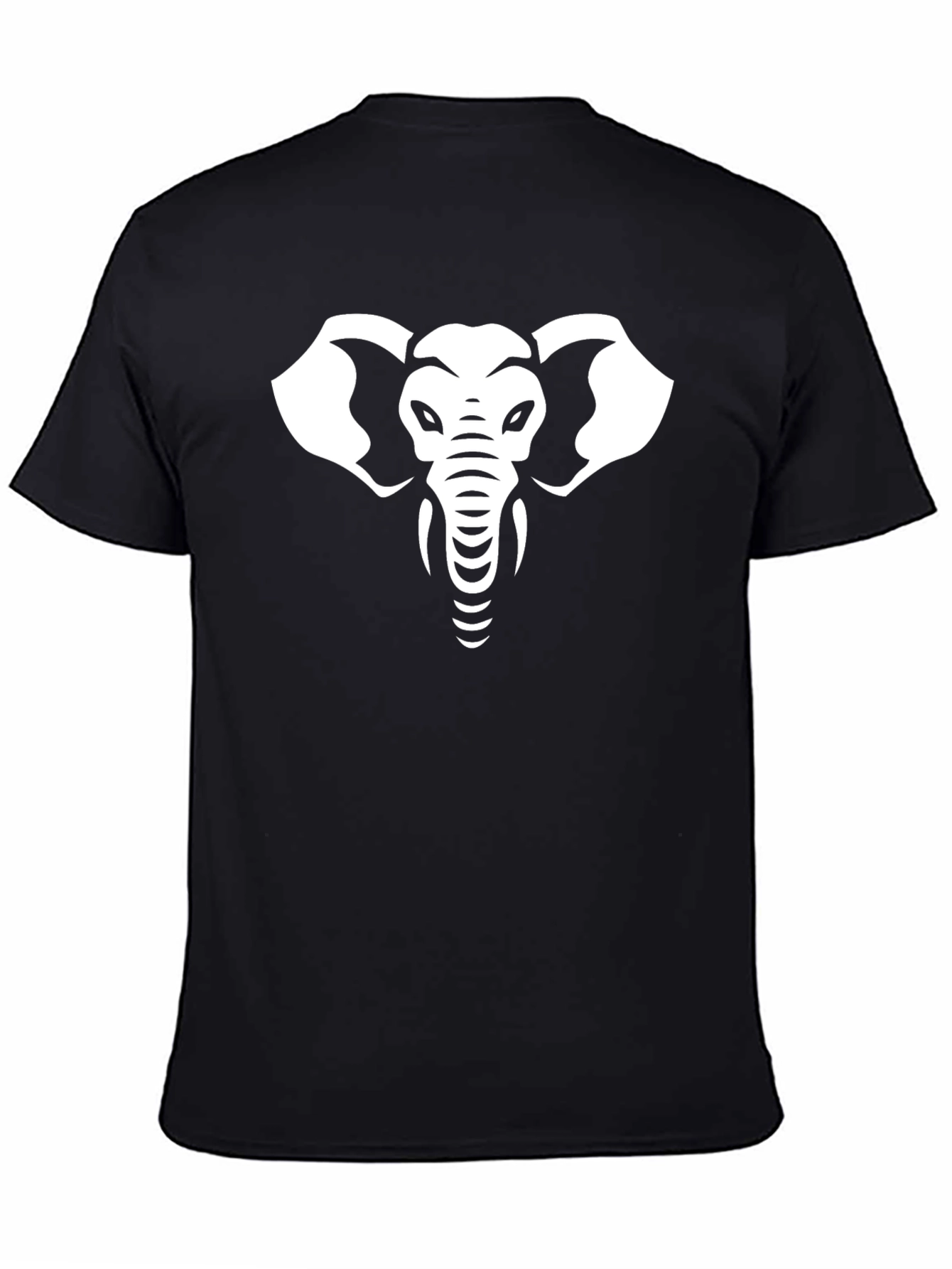 Black Elephant Graphic Tee - Black Cotton Blend T-Shirt view 4
