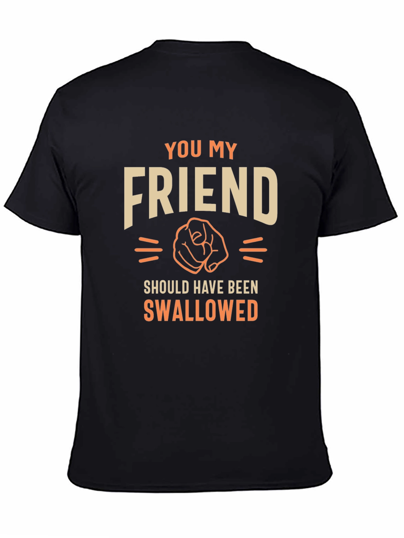 Black Funny Sarcastic You My Friend T-Shirt view 4