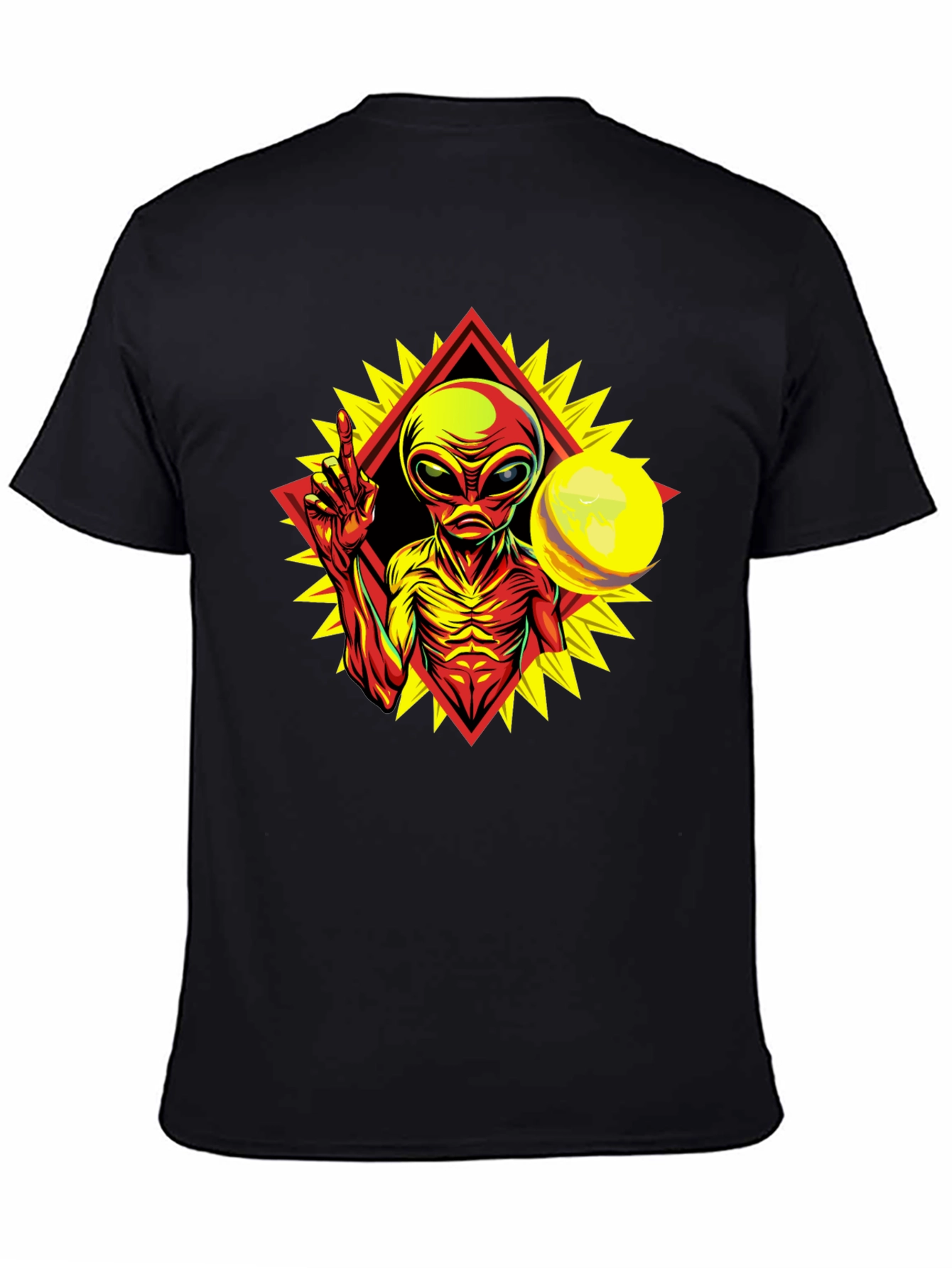 Black Alien Graphic Tee - Peace Among Worlds! view 4