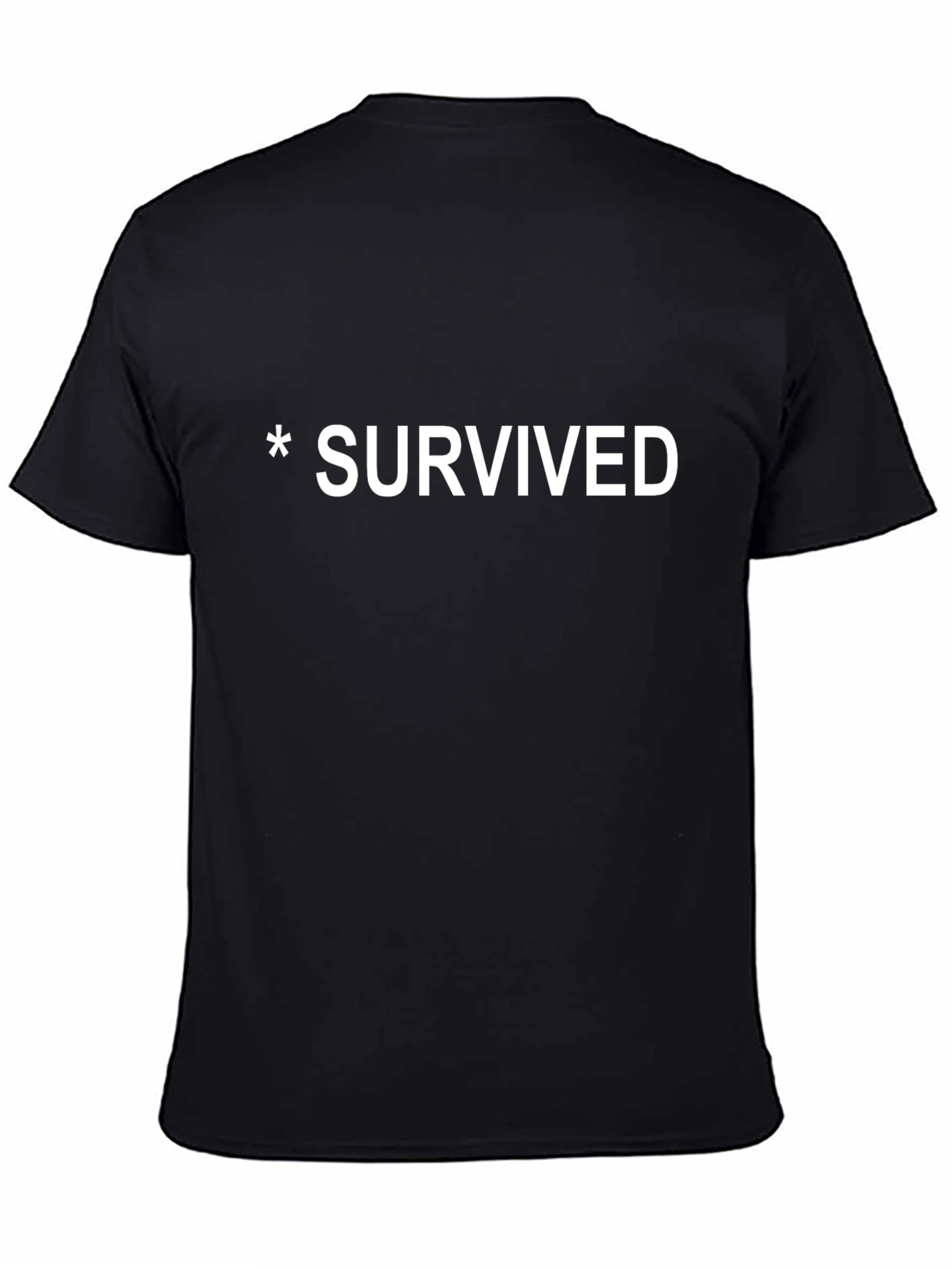 Black * Survived T-Shirt - Bold Statement Tee view 4