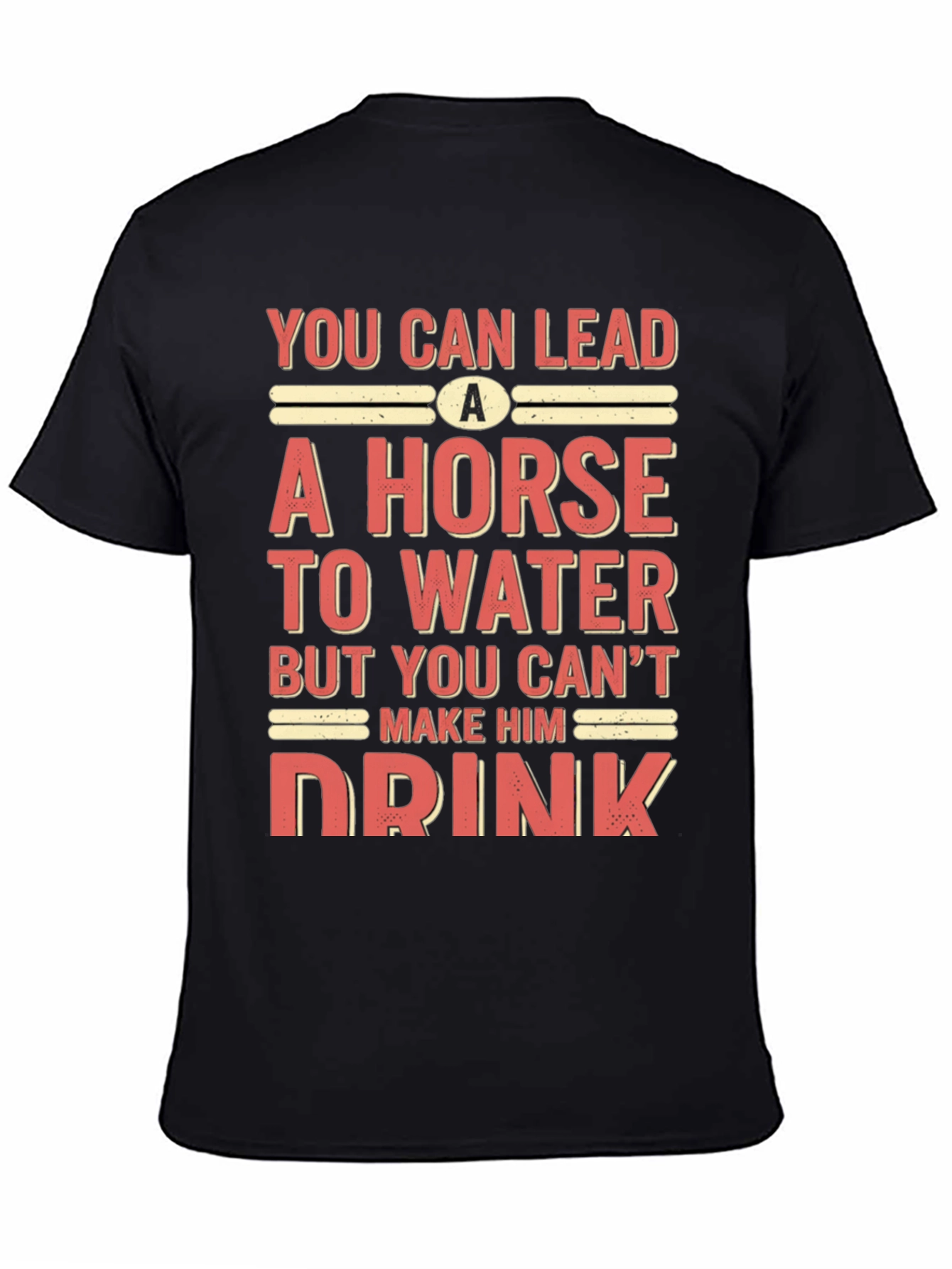 Black Funny Horse Saying T-Shirt view 4