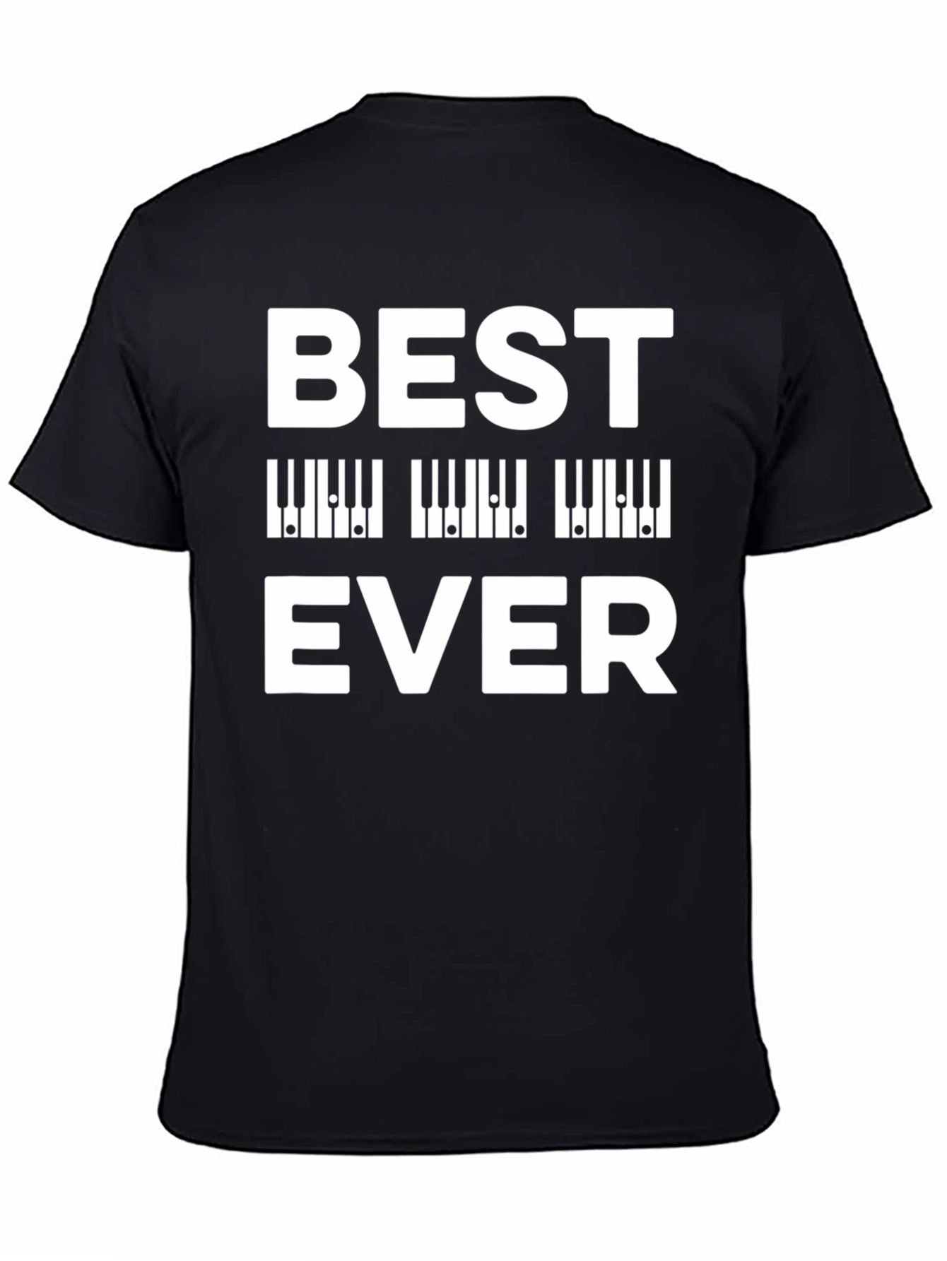 Black Best Piano Ever T-Shirt view 4